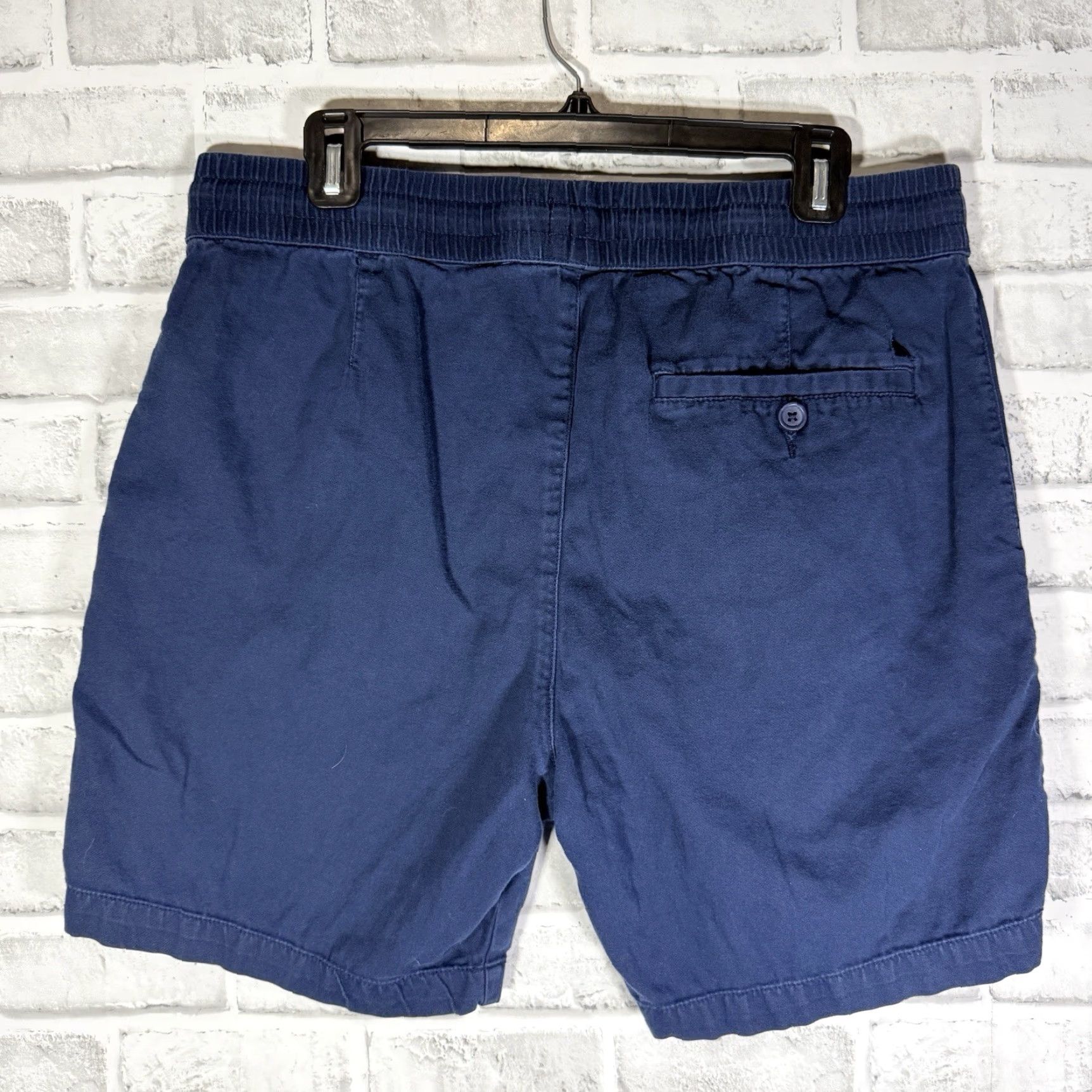 UNTUCKit UNTUCKit Cotton Linen Blend Drawstring Shorts Men L Blue Chino Casual (Mens) Size US 33 - 5 Thumbnail