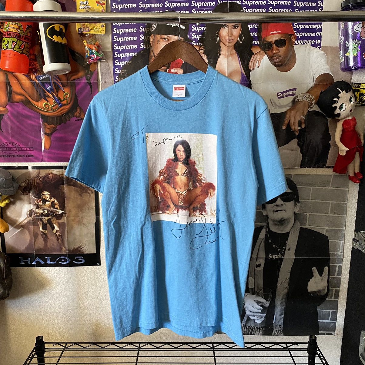 Supreme Supreme Lil Kim T-Shirt Light Slate Box Logo | Grailed