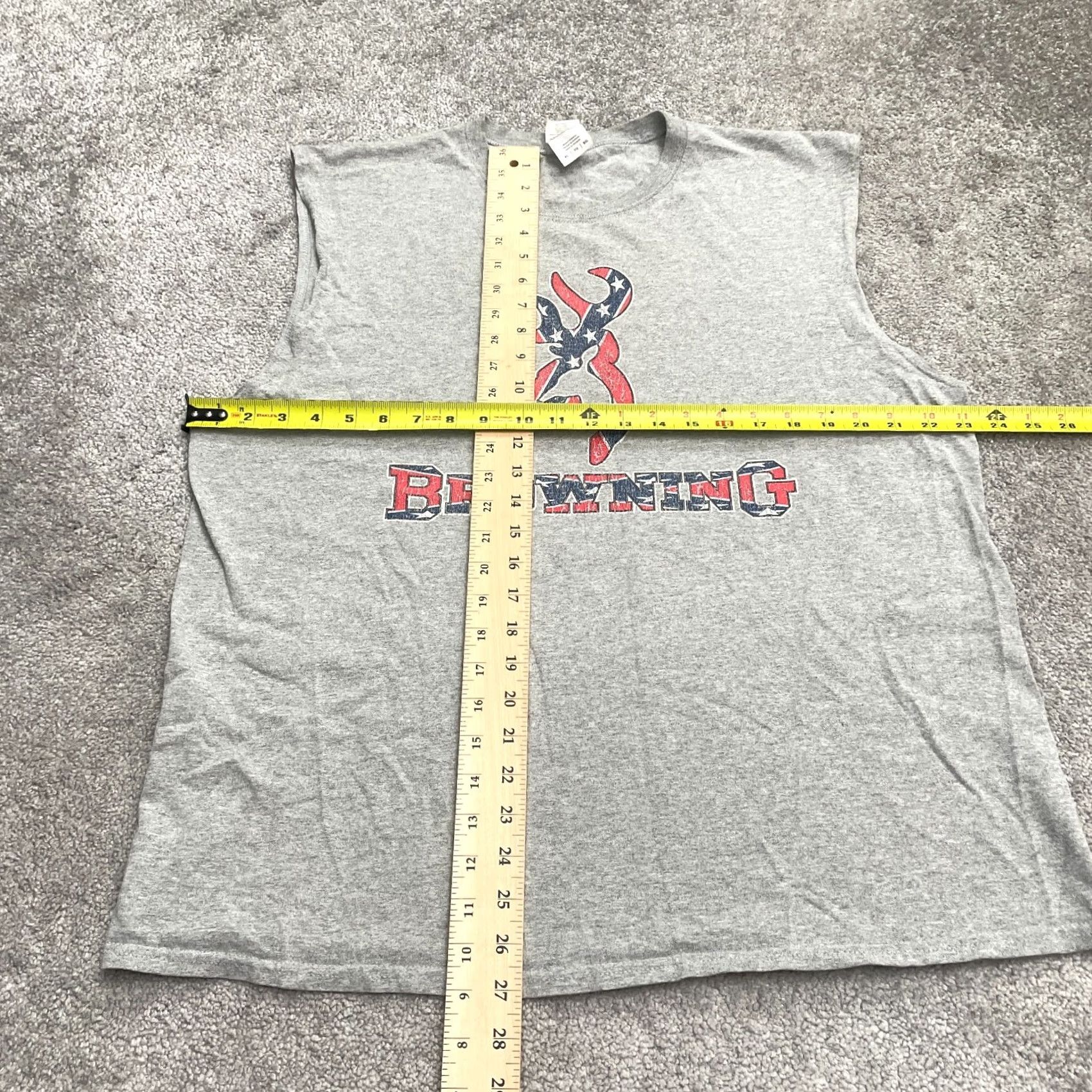 Gildan Gildan Ultra Cotton Tank Top Mens XL Gray Crew Neck Muscle Tee Shirt Size US XL / EU 56 / 4 - 7 Thumbnail