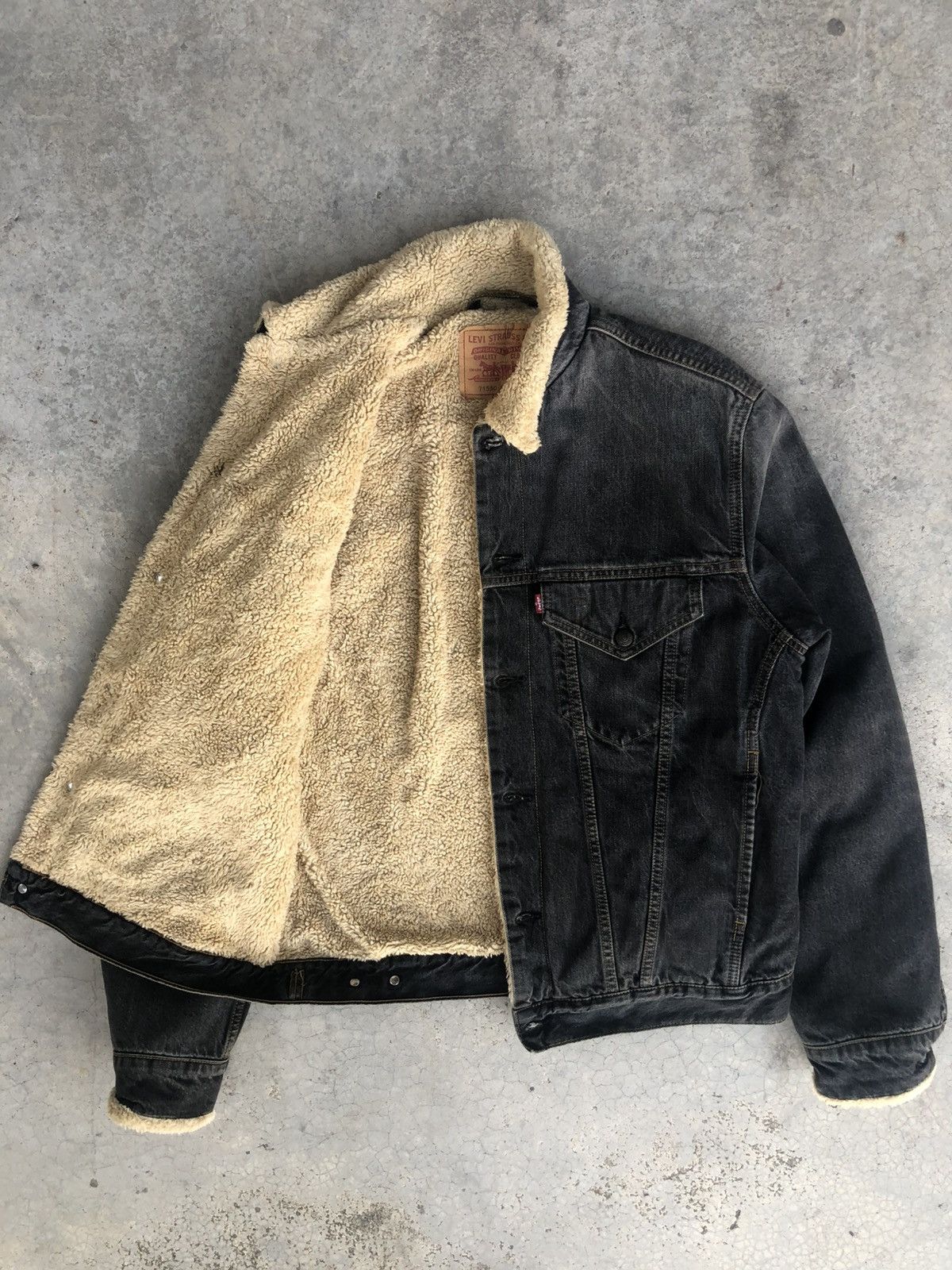 Levi's Y2k Levis Sherpa Lined Denim Jacket Distressed Size US L / EU 52-54 / 3 - 4 Thumbnail