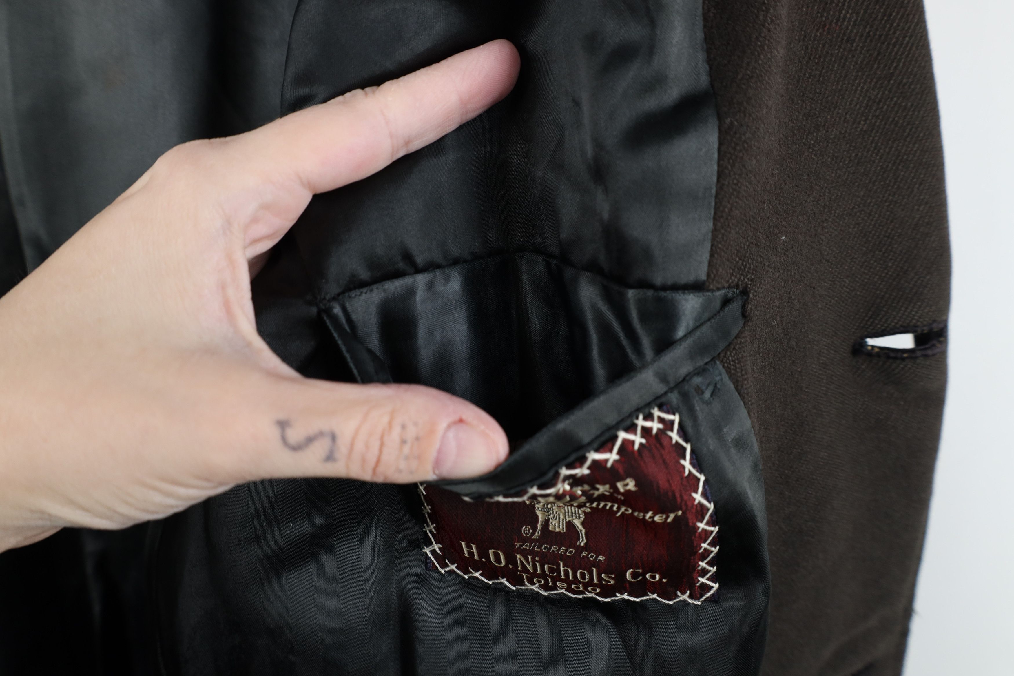 Vintage Vintage 60s Rockabilly Cashmere Overcoat Jacket Brown USA Size US XXL / EU 58 / 5 - 12 Thumbnail