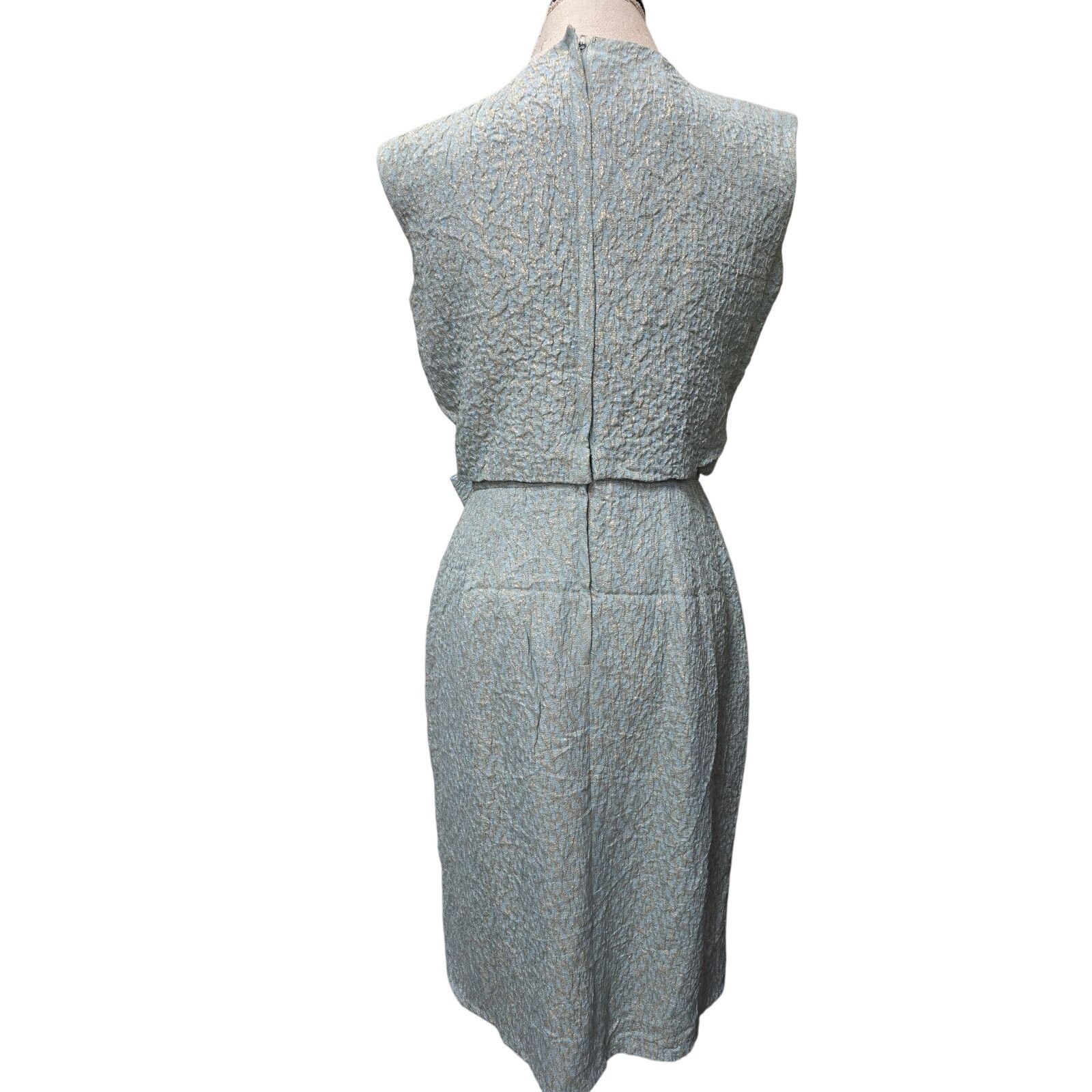 Vintage Vintage Ardley New York Brocade Rosette Formal Dress, Teal Size M / US 6-8 / IT 42-44 - 3 Thumbnail