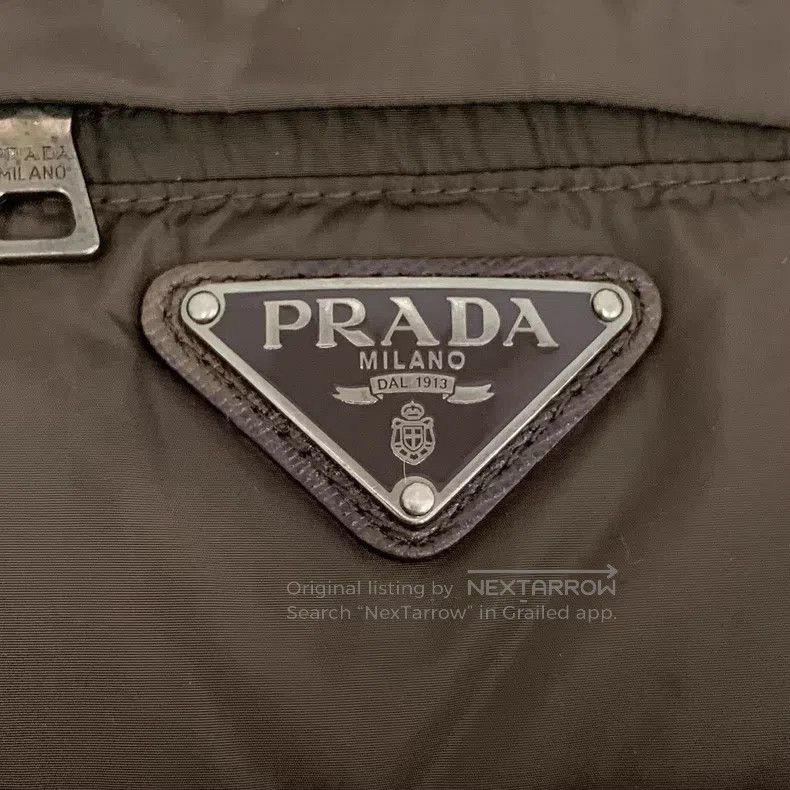 Prada Prada Coffee-coloured triangle stand-up collar zipper slee Size US L / EU 52-54 / 3 - 5 Thumbnail