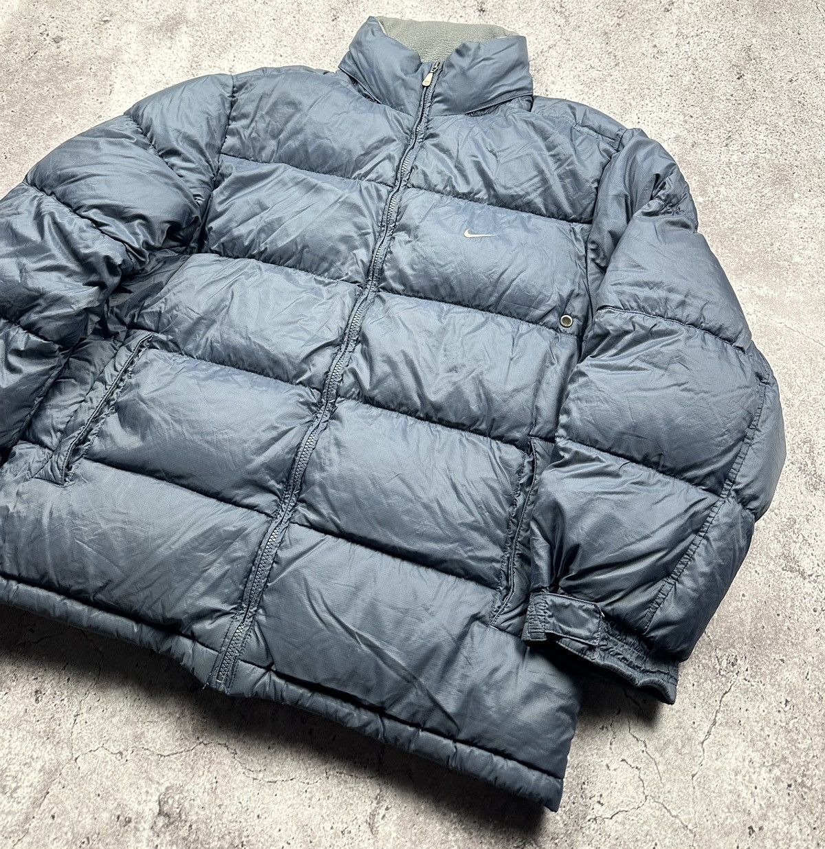 Nike 2000s💙 Nike Vintage Puffer Down Jacket Y2K Size US L / EU 52-54 / 3 - 6 Thumbnail