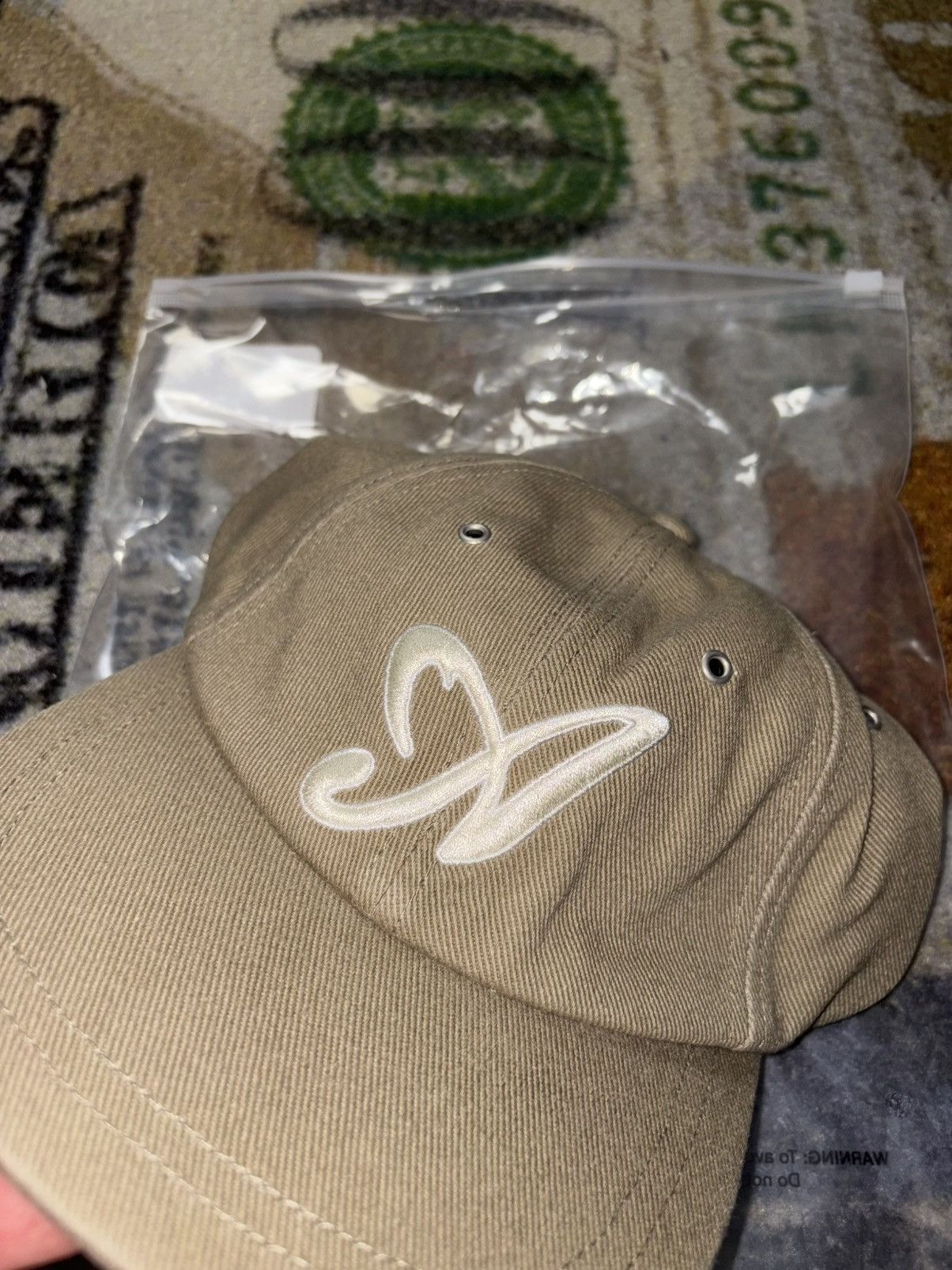 Aime Leon Dore Aime Leon Dore Washed ‘A’ Logo Hat Seagrass Size ONE SIZE - 2 Thumbnail