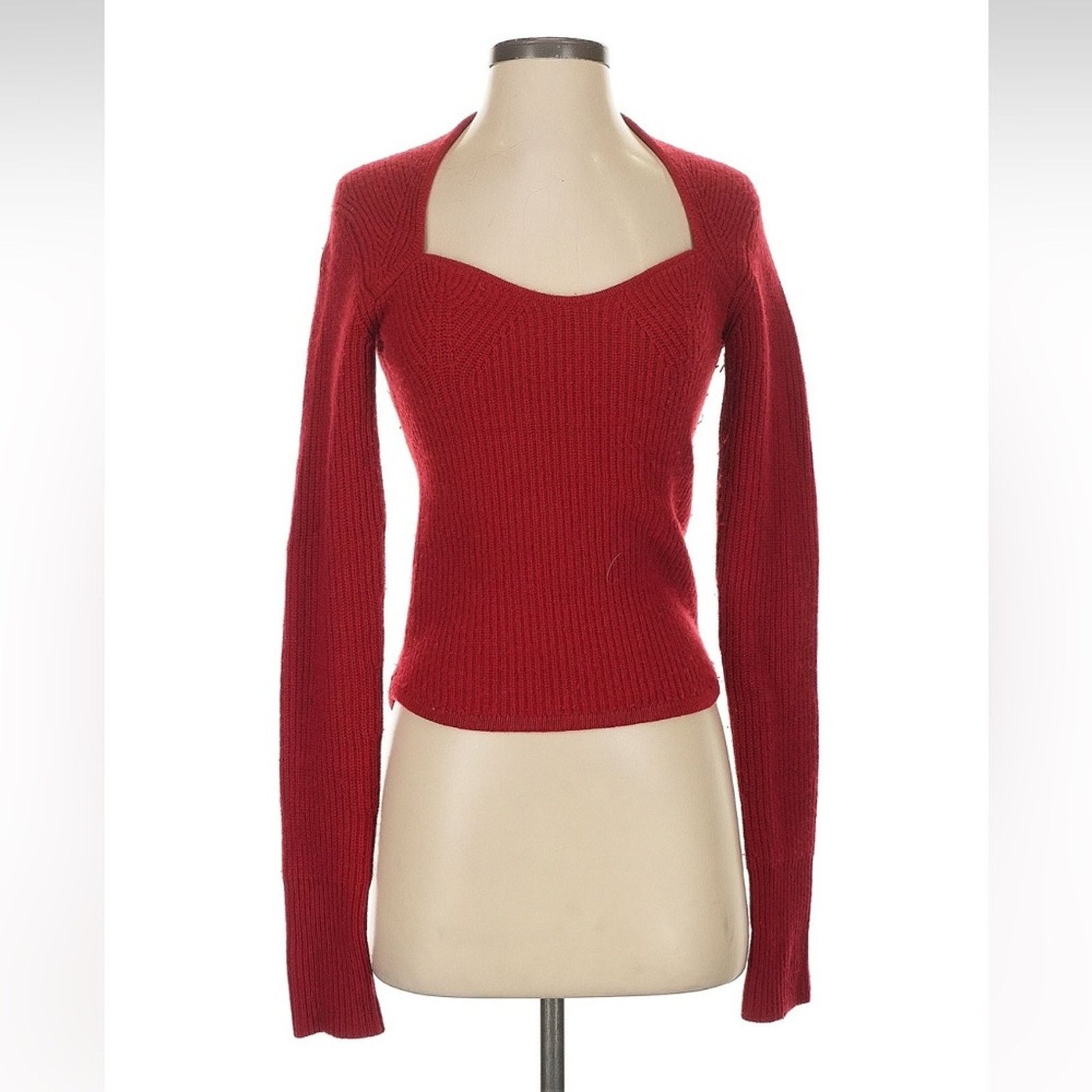Isabel Marant Isabel Marant Bailey Wool-Cashmere Sweater - Size 2 - Red Size XS / US 0-2 / IT 36-38 - 3 Thumbnail