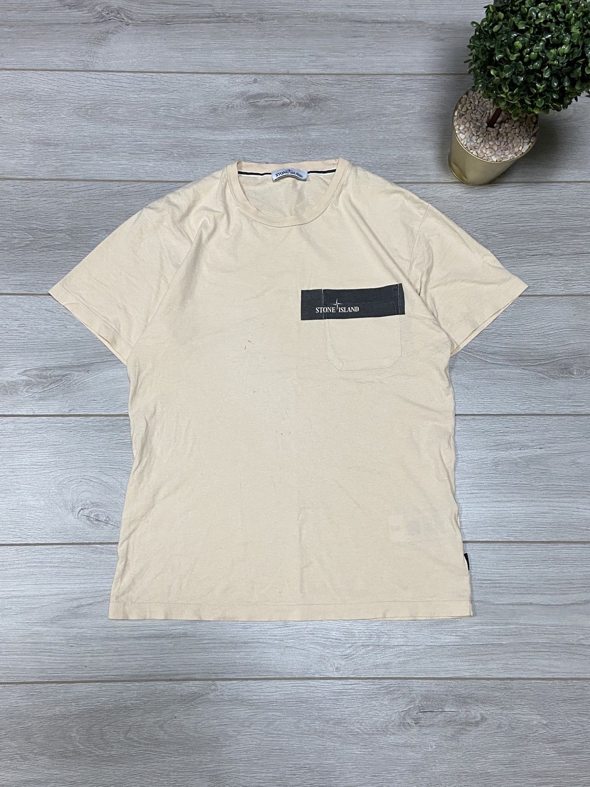 Stone Island Stone Island pocket print text t-shirt Size US L / EU 52-54 / 3 - 2 Thumbnail
