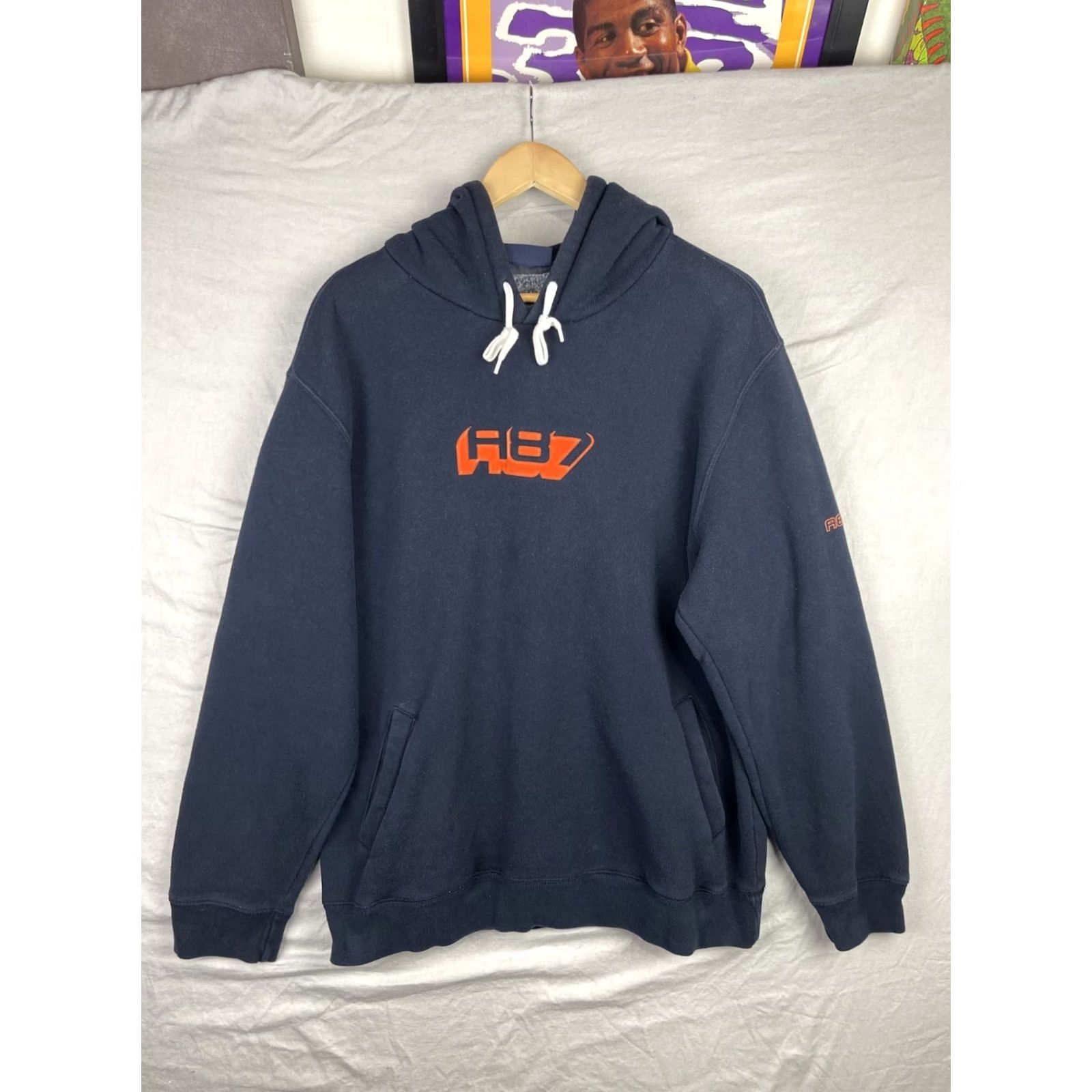 Aeropostale Vintage Aeropostale Hoodie Mens L Navy Pullover Fleece Graphic Print Logo Hooded XL Blue Size US L / EU 52-54 / 3 - 2 Thumbnail
