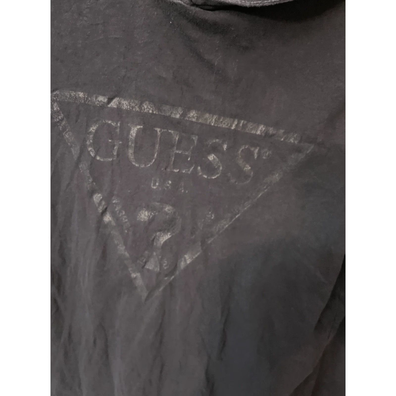 Guess GUESS Los Angeles Long Sleeve Hooded T-Shirt Black Distressed Size Small Mens Shirt Regular Cotton Logo Knit Vintage: No Size US S / EU 44-46 / 1 - 4 Thumbnail
