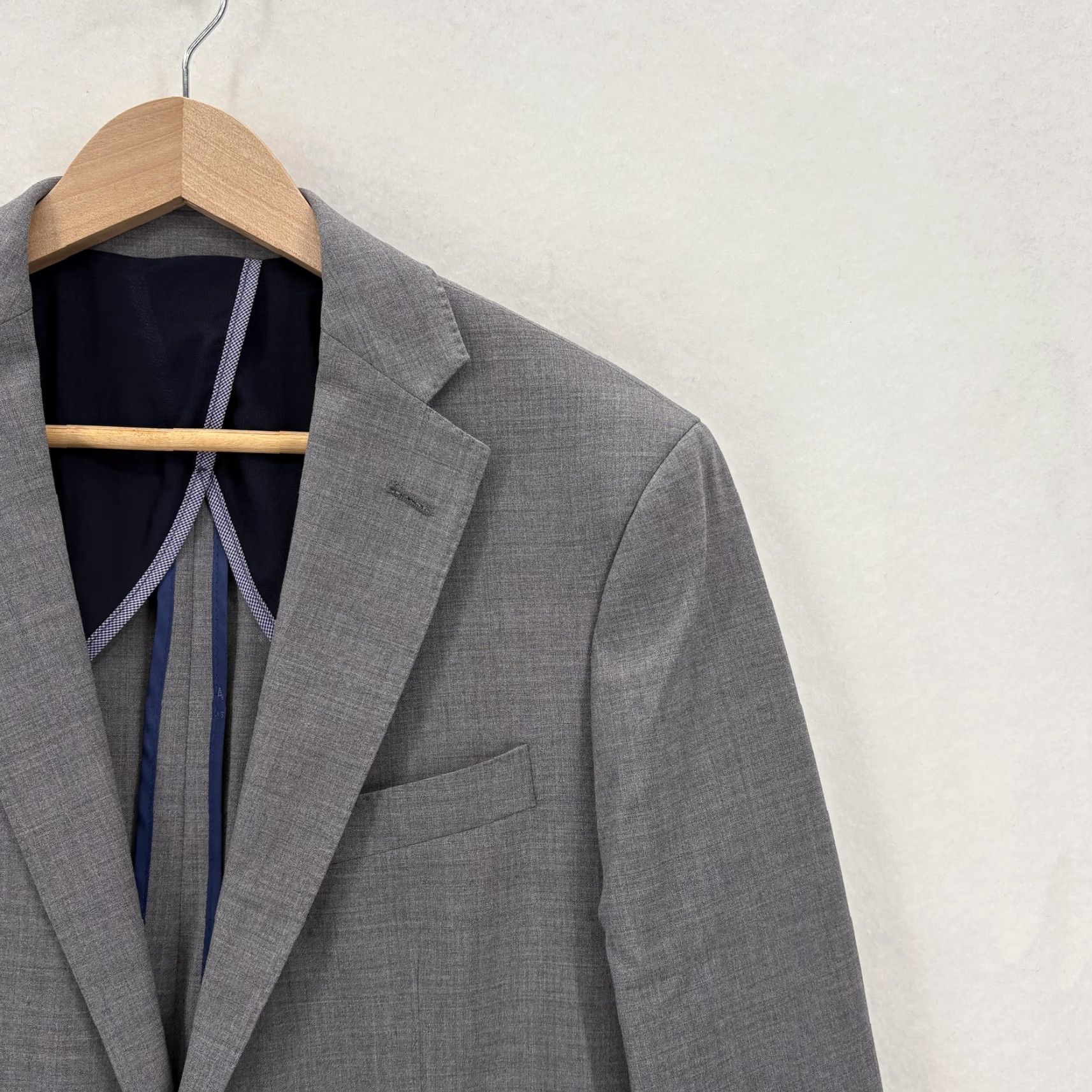 Cole Haan VINTAGE? (No) Cole Haan Blazer Mens 38L Gray Wool Two Button Sport Coat Grand.OS Unstructured Size 38R - 2 Thumbnail