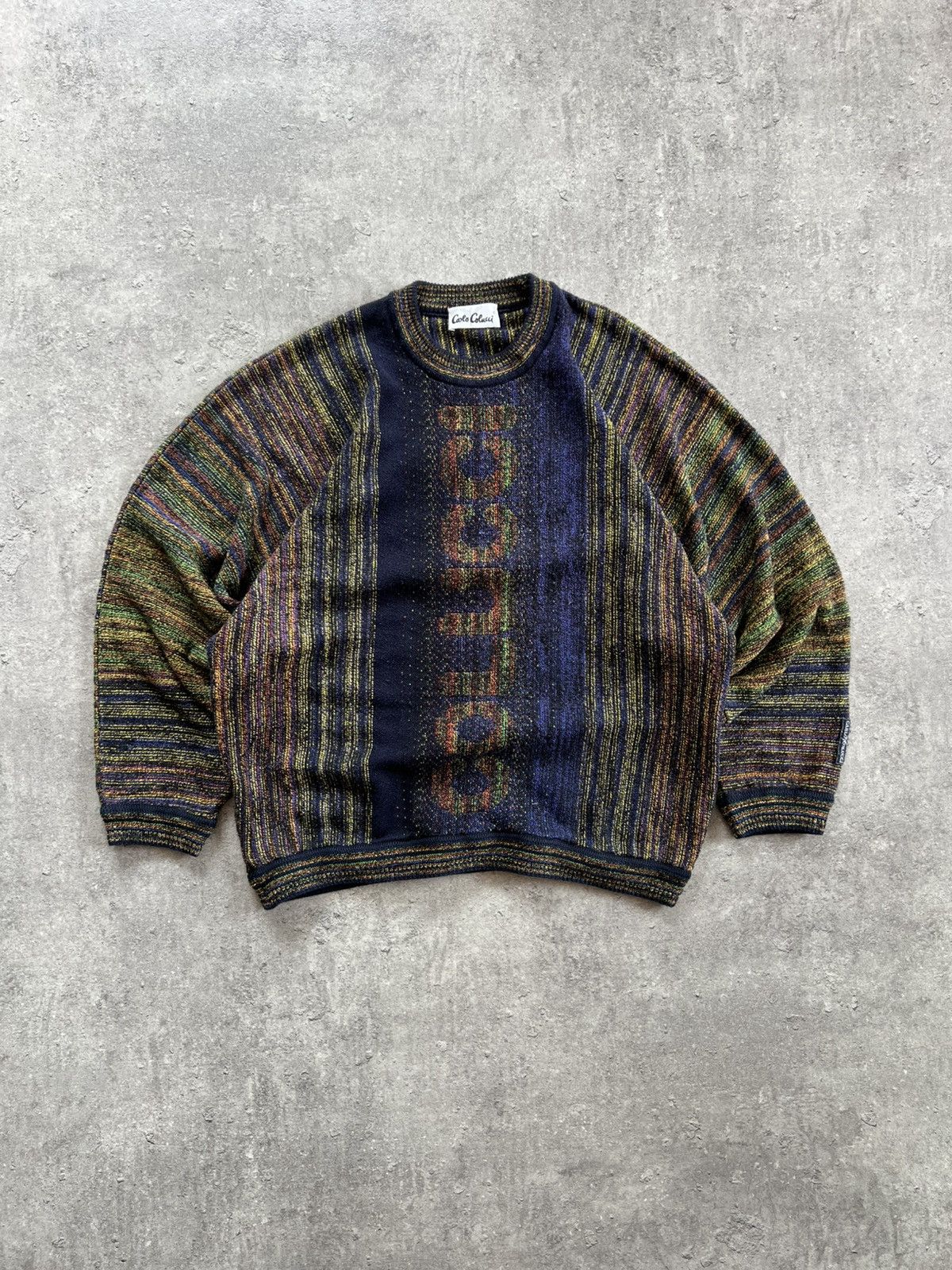 Carlo Colucci Carlo Colucci Coogi Style Sweater 90s Biggie Knit Vintage Size US XL / EU 56 / 4 - 1 Thumbnail