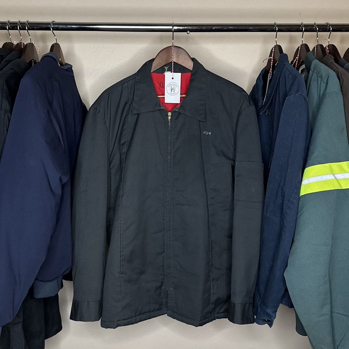Vintage faded 90s mechanic work jacket Size US XL / EU 56 / 4 - 3 Thumbnail