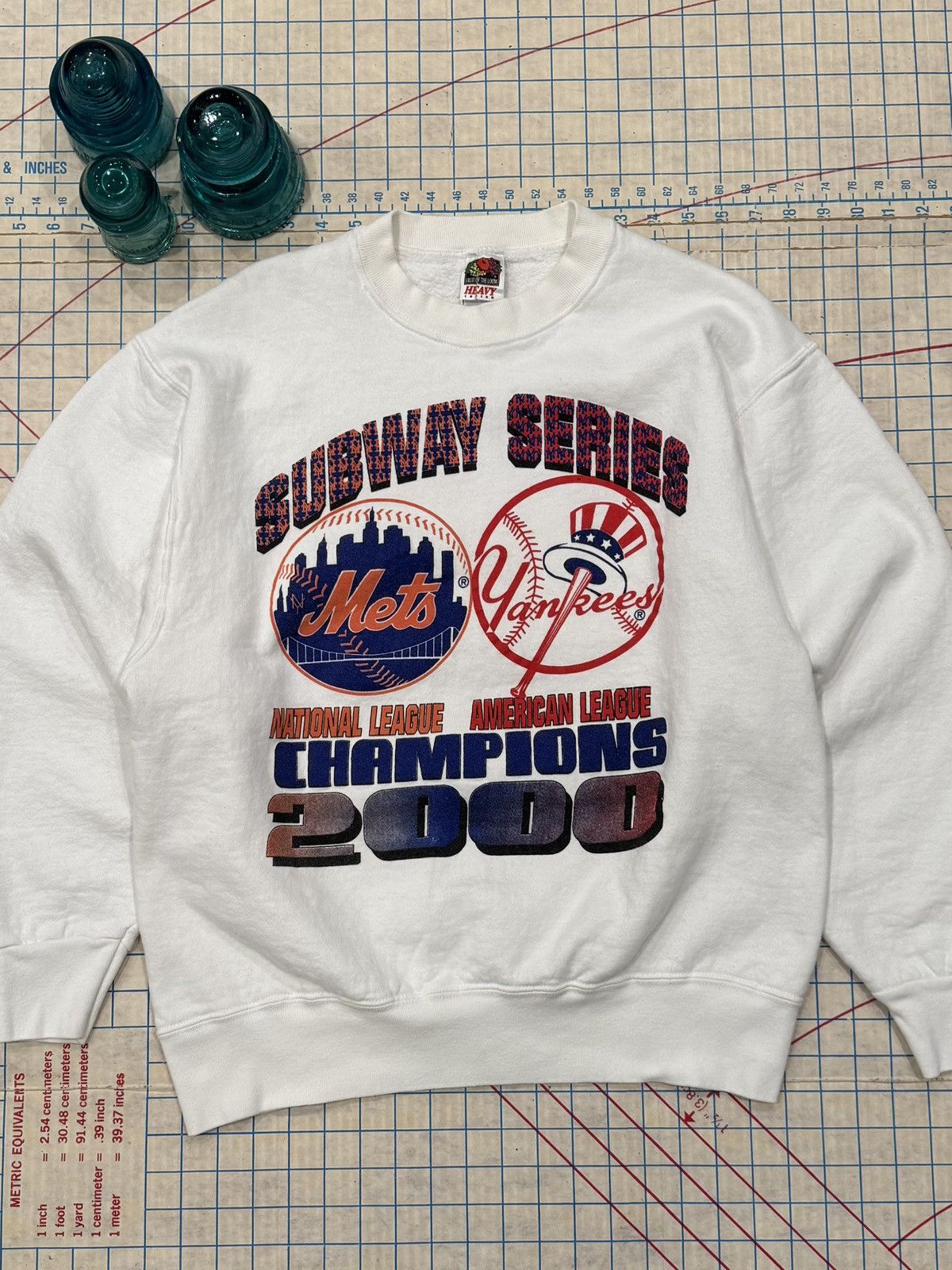 New York Yankees Vintage Subway Series Mets vs Yankees 2000 World Series Crew Size US L / EU 52-54 / 3 - 2 Thumbnail