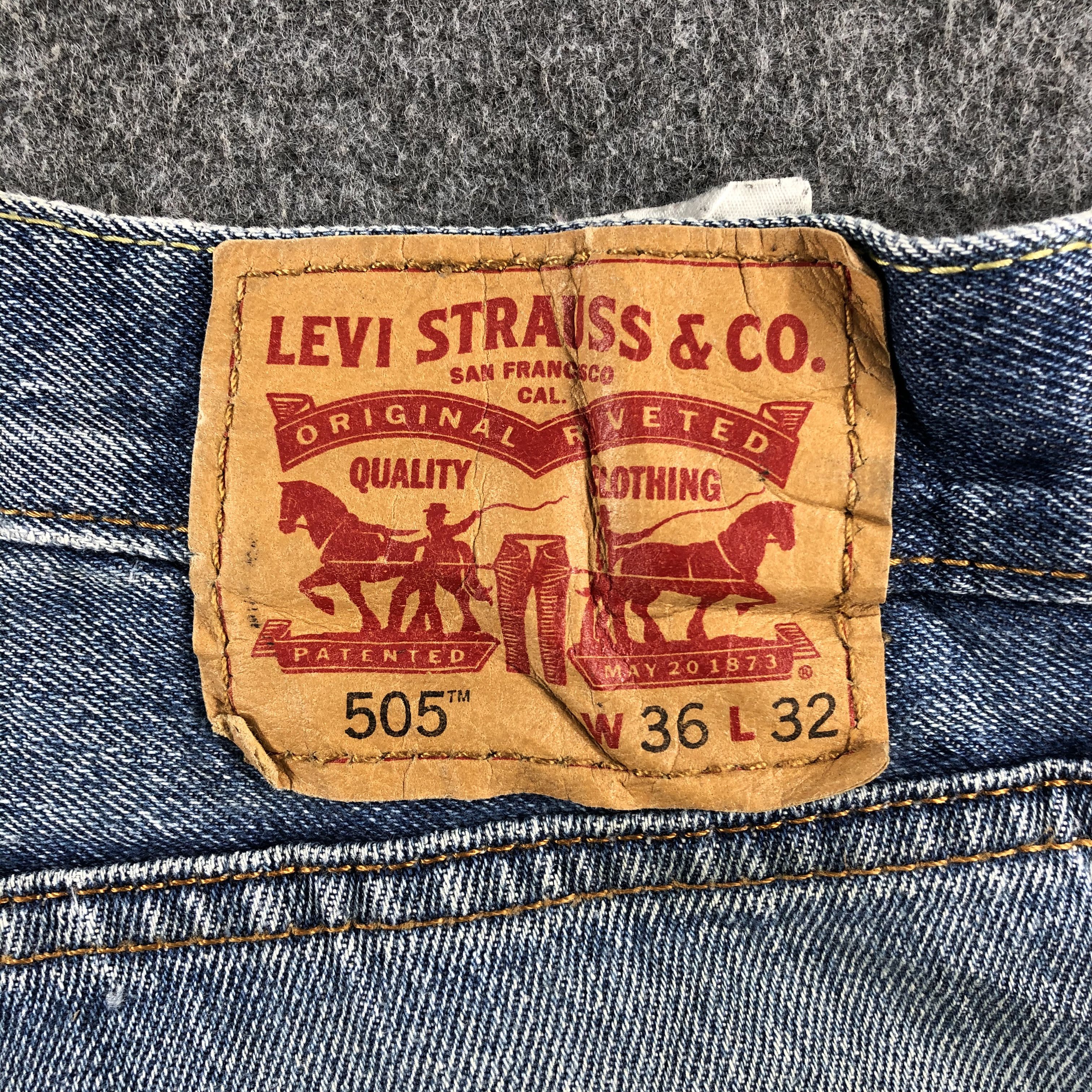 Levi's Vintage Blue Wash Levis 505 Jeans-J2306 Size US 38 / EU 54 - 5 Thumbnail