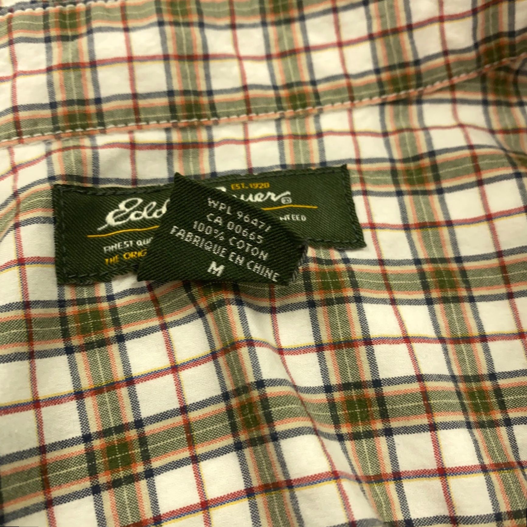 Eddie Bauer Eddie Bauer Women's Shirt Medium Plaid Button-Up Long Sleeve V-Neck Multicolor Casual Size M / US 6-8 / IT 42-44 - 7 Thumbnail