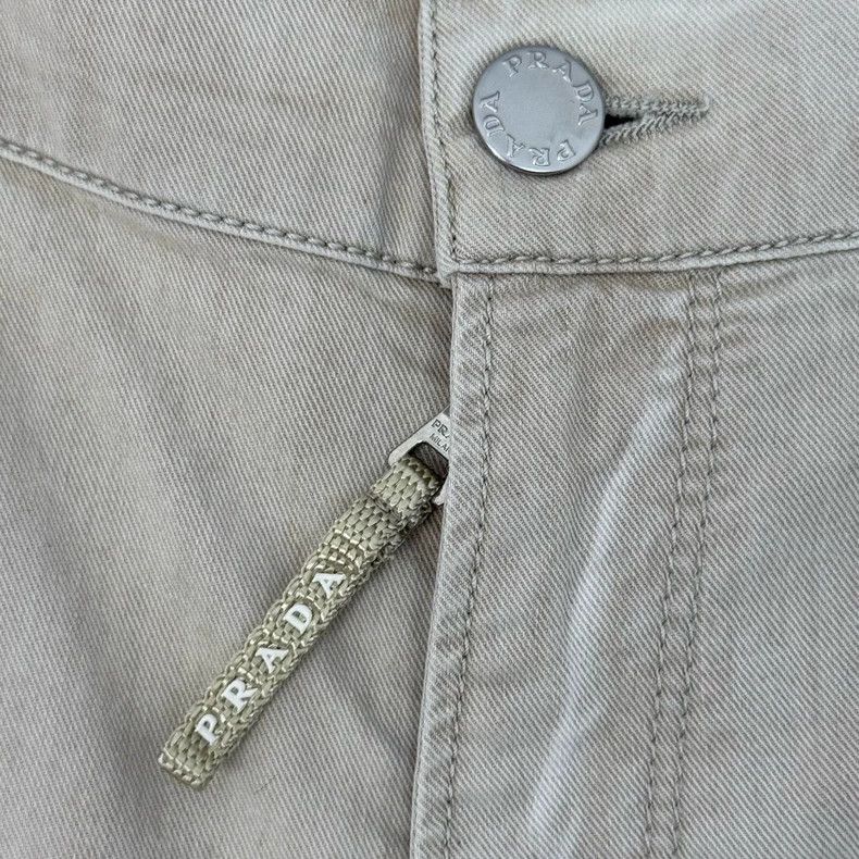 Prada Prada Apricot classic logo trousers 2502-Nextarrow Size US 34 / EU 50 - 8 Thumbnail