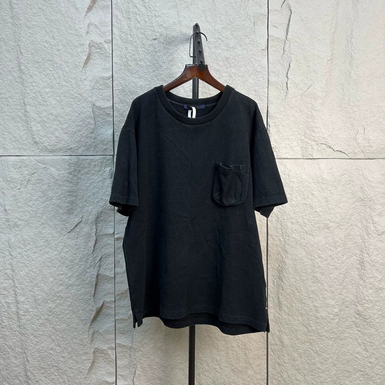 Louis Vuitton Black dark stripe full print short sleeve