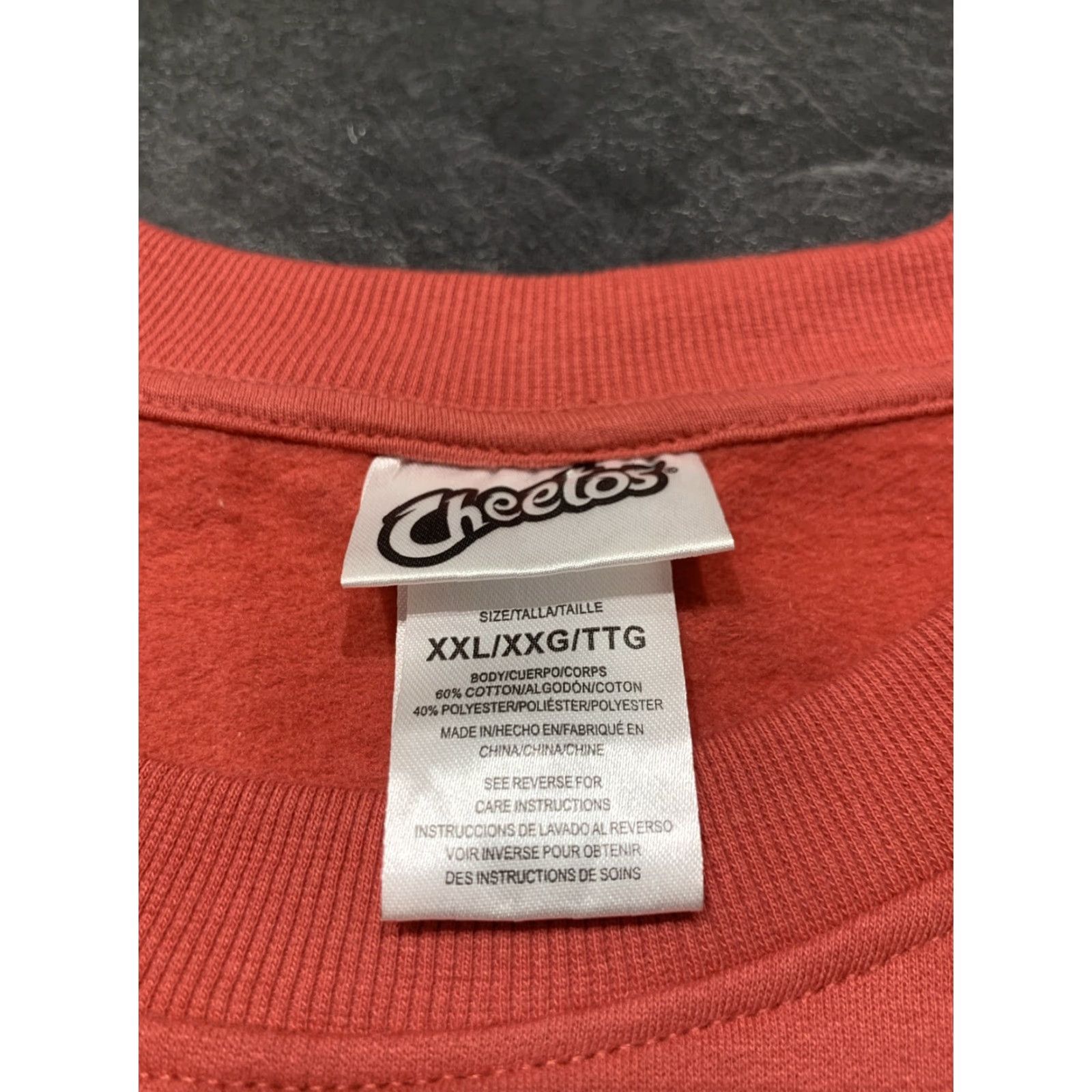 Vintage Cheetos Flaming Hot Chester Cheetah Sweatshirt Pullover Long Sleeve 2XL Red Mens Size US XXL / EU 58 / 5 - 3 Thumbnail