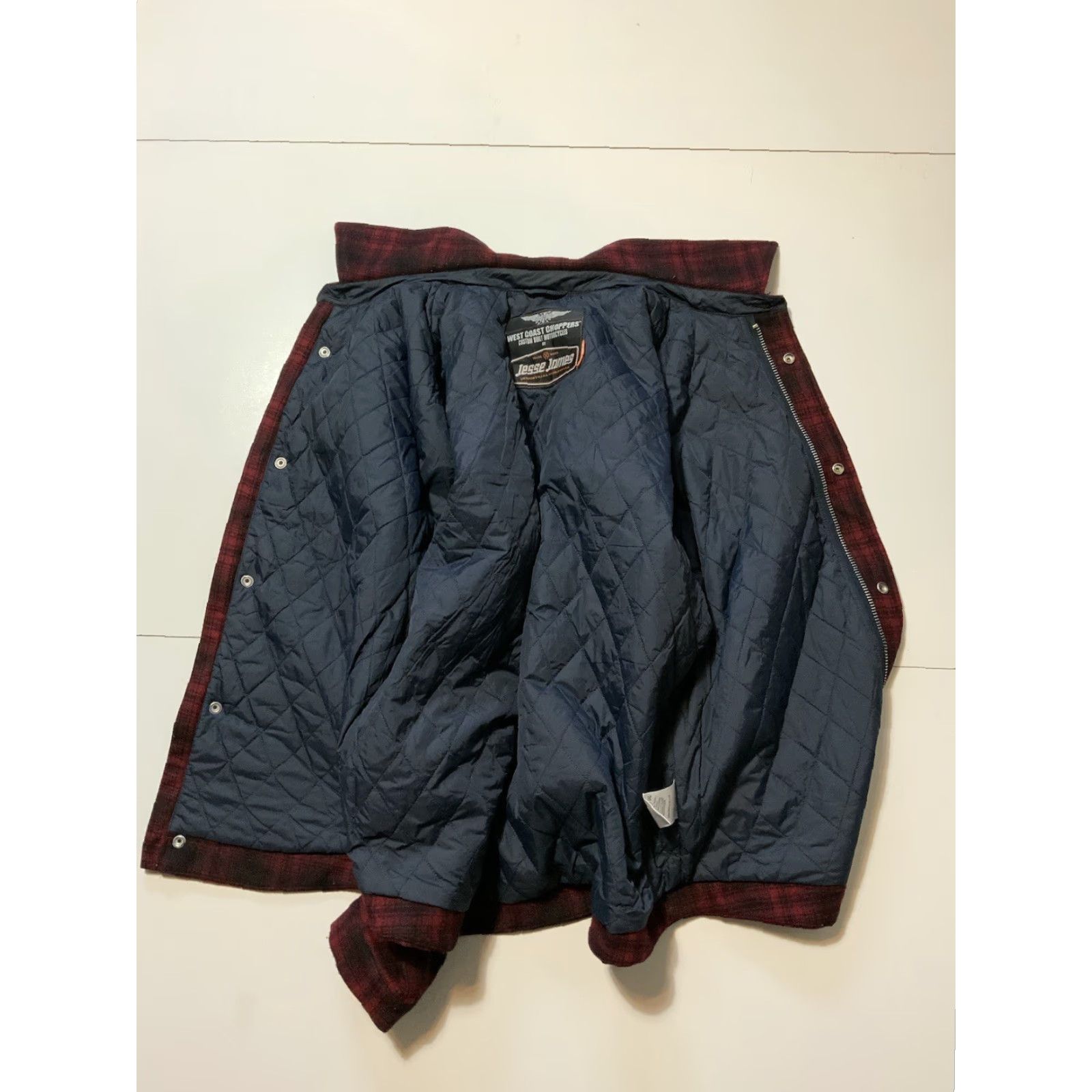West Coast Choppers VINTAGE Jesse James West Coast Choppers Motorcycle Buffalo Plaid Wool Jacket XXL Size US XXL / EU 58 / 5 - 3 Thumbnail