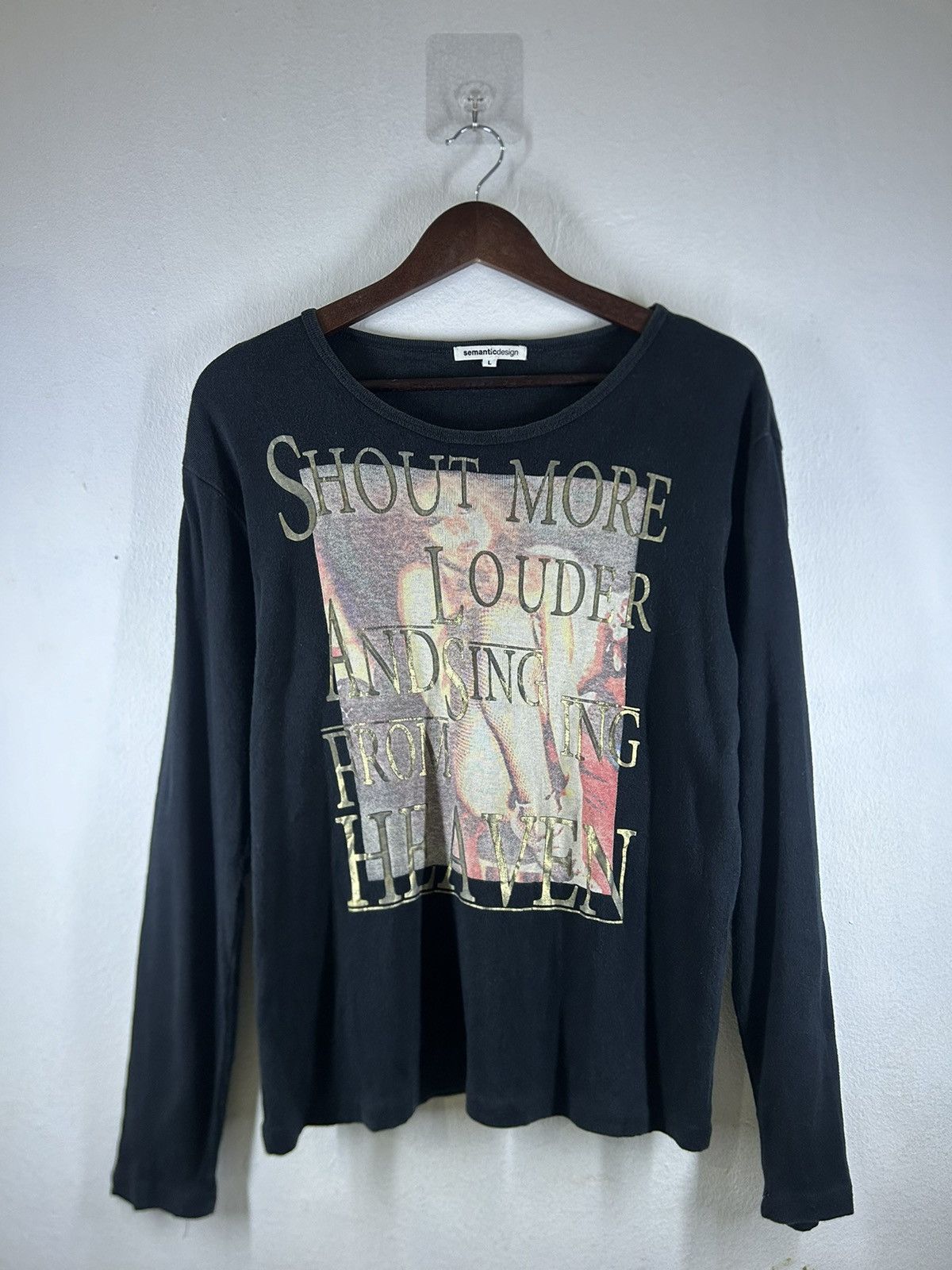 Japanese Brand Vintage 2000s SemanticDesign Poem Hysteric Style Tee Size US L / EU 52-54 / 3 - 1 Thumbnail