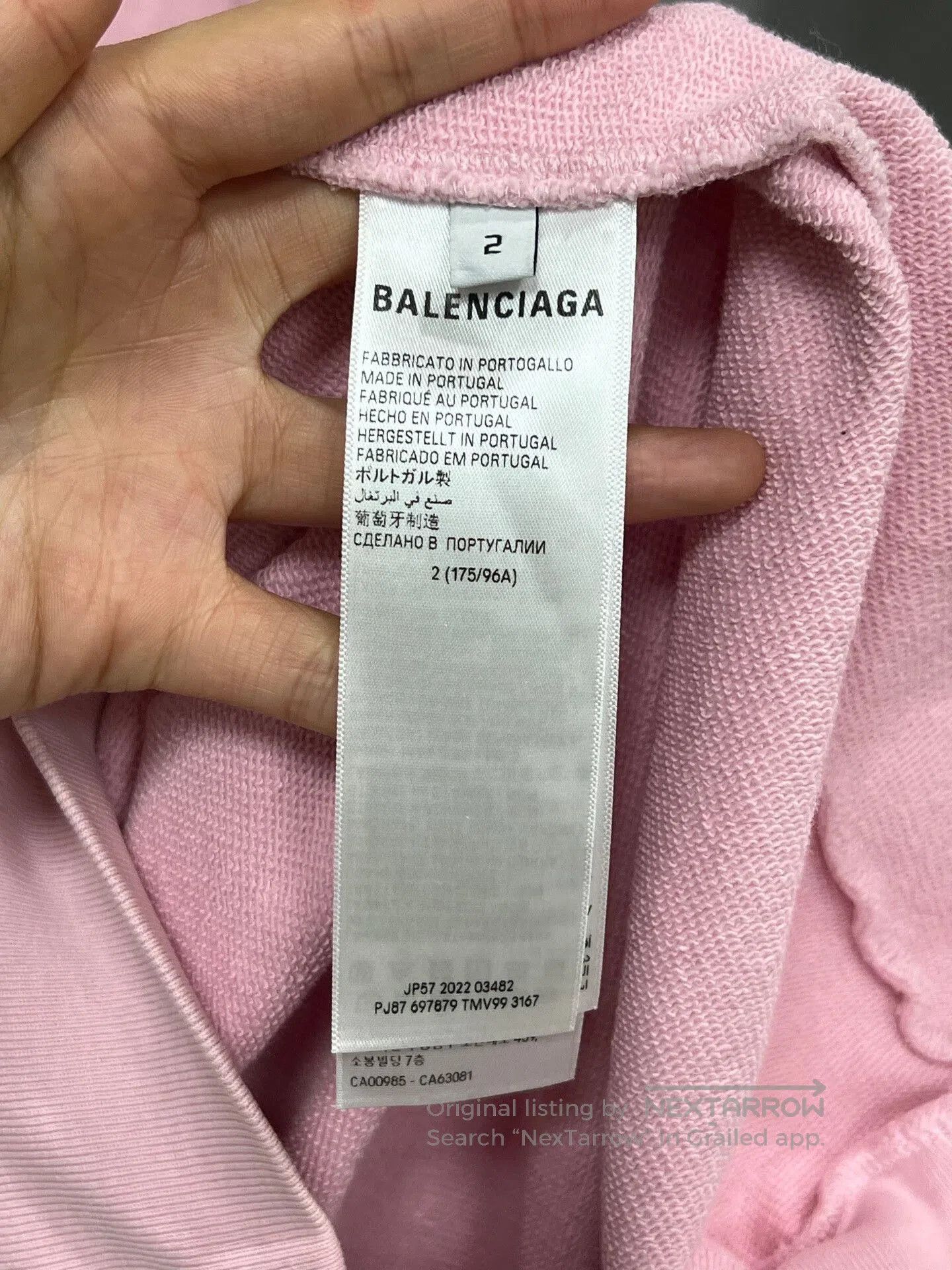 Balenciaga Balenciaga Pink Wheat Ear Logo Hoodie. Size M / US 6-8 / IT 42-44 - 4 Thumbnail