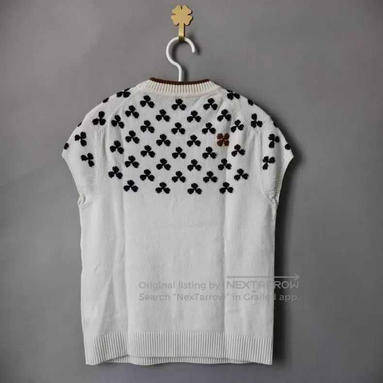 Hermes Hermes Petal jacquard half sleeve cashmere knit vest Size XXS / US 00 / IT 34 - 2 Thumbnail