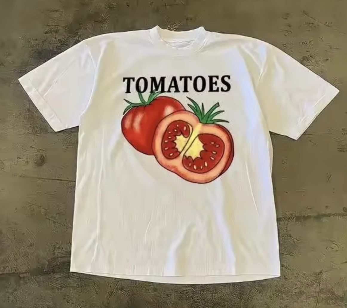 Japanese Brand Streetwear Tomoto Fruit White T-Shirt Punk Graphic Tees Size US M / EU 48-50 / 2 - 1 Thumbnail