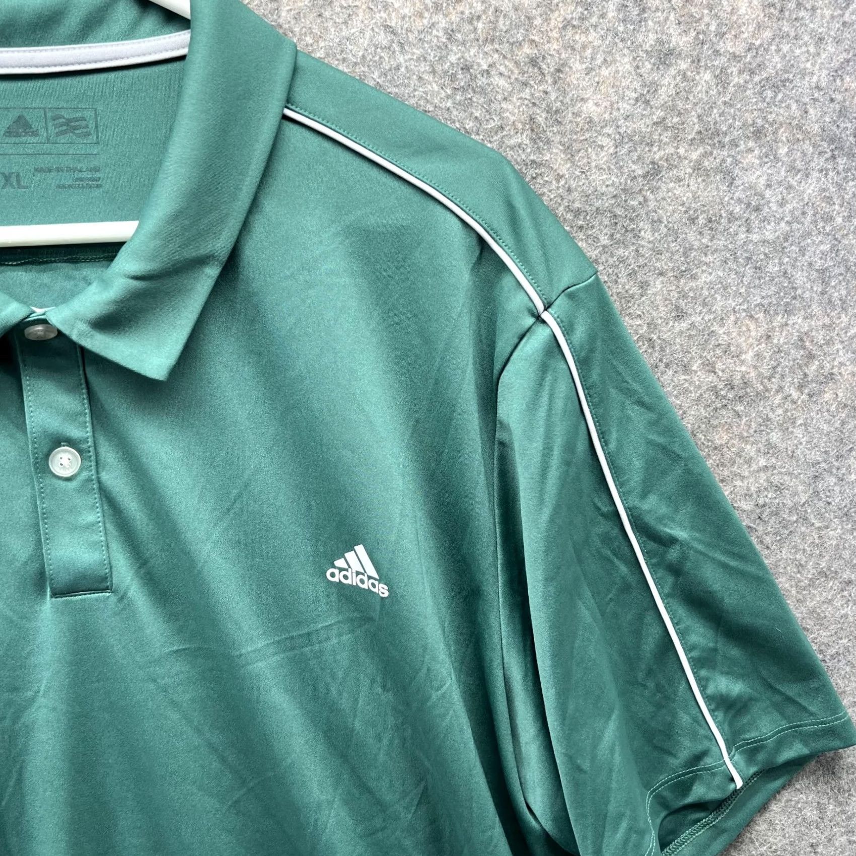Adidas VINTAGE Adidas Polo Shirt Men XL Green Athletic Polyester Golf Golfer VTG Size US XL / EU 56 / 4 - 4 Thumbnail