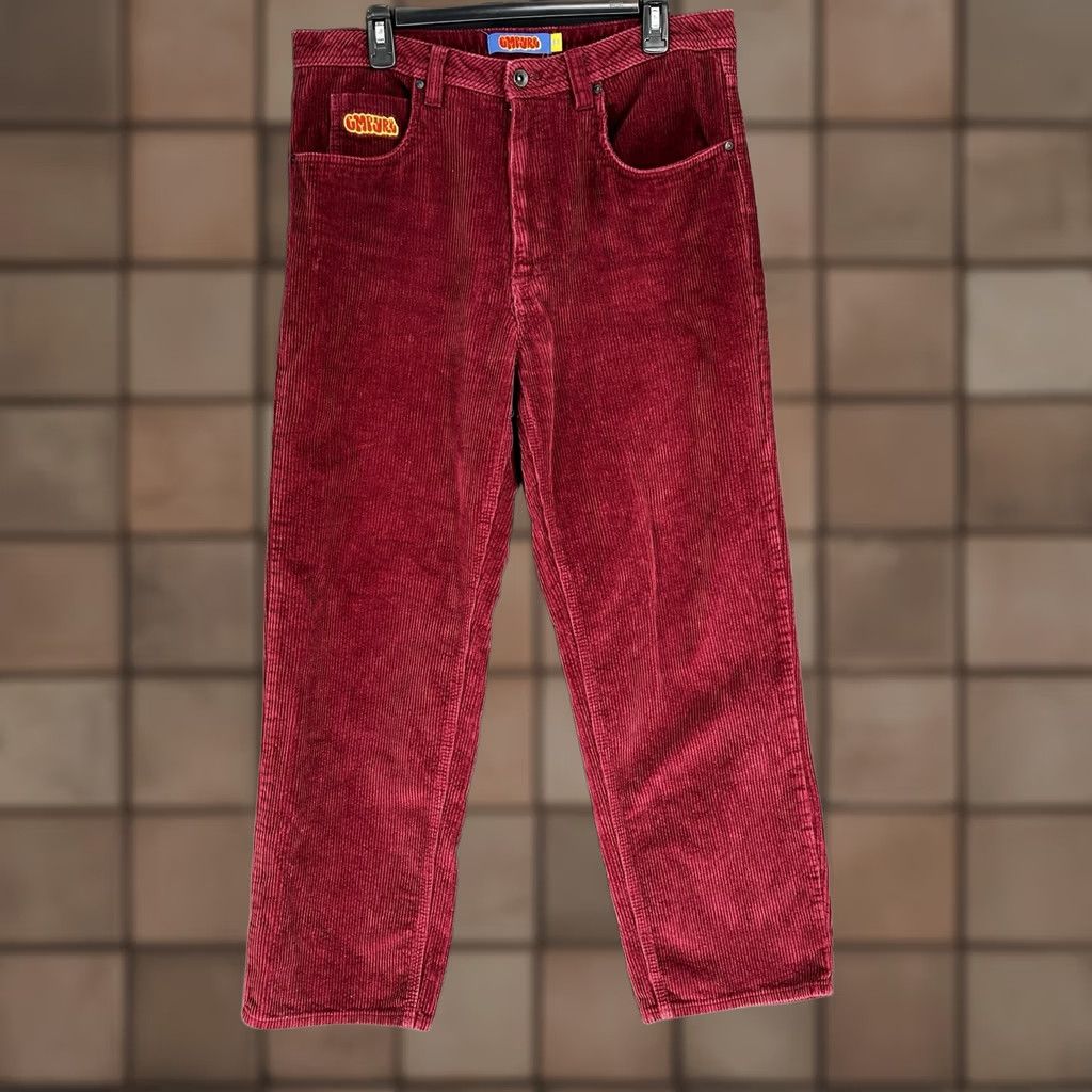 Empyre EMPYRE Relax Maroon Corduroy Pants Men 32 x 30 Slim? Relaxed Fit 5-Pocket Red Corduroy Tapered Inseam 30 Size US 32 / EU 48 - 1 Thumbnail
