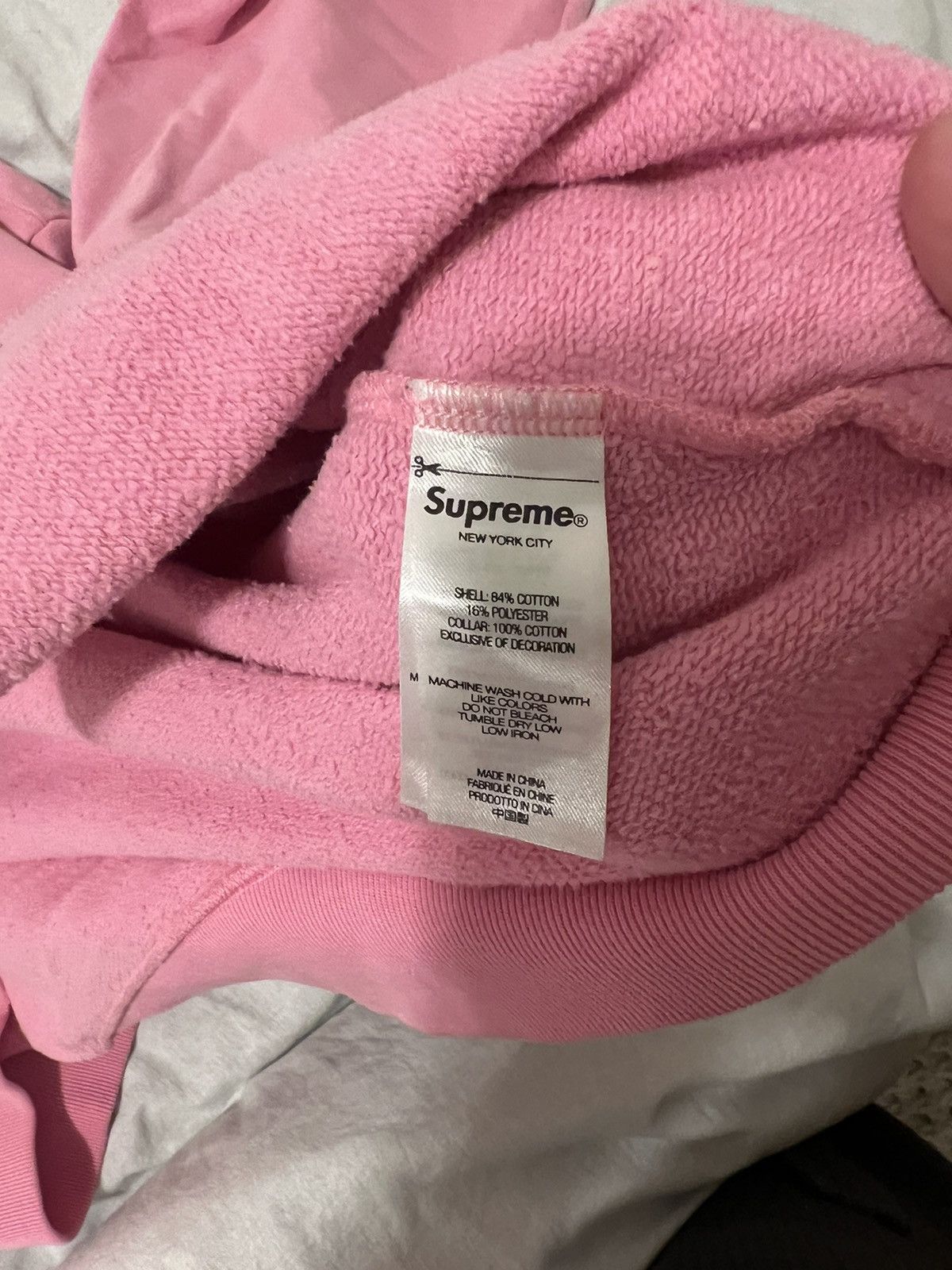 Supreme Supreme Denim Collar Half Zip Sweatshirt (Pink) Size US L / EU 52-54 / 3 - 3 Thumbnail