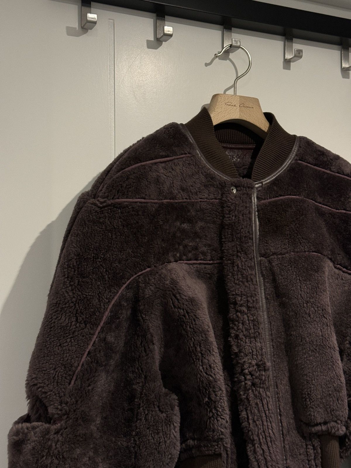 Rick Owens RICK OWENS SHEARLING GIRDERED BOMBER 48 Size US M / EU 48-50 / 2 - 13 Thumbnail