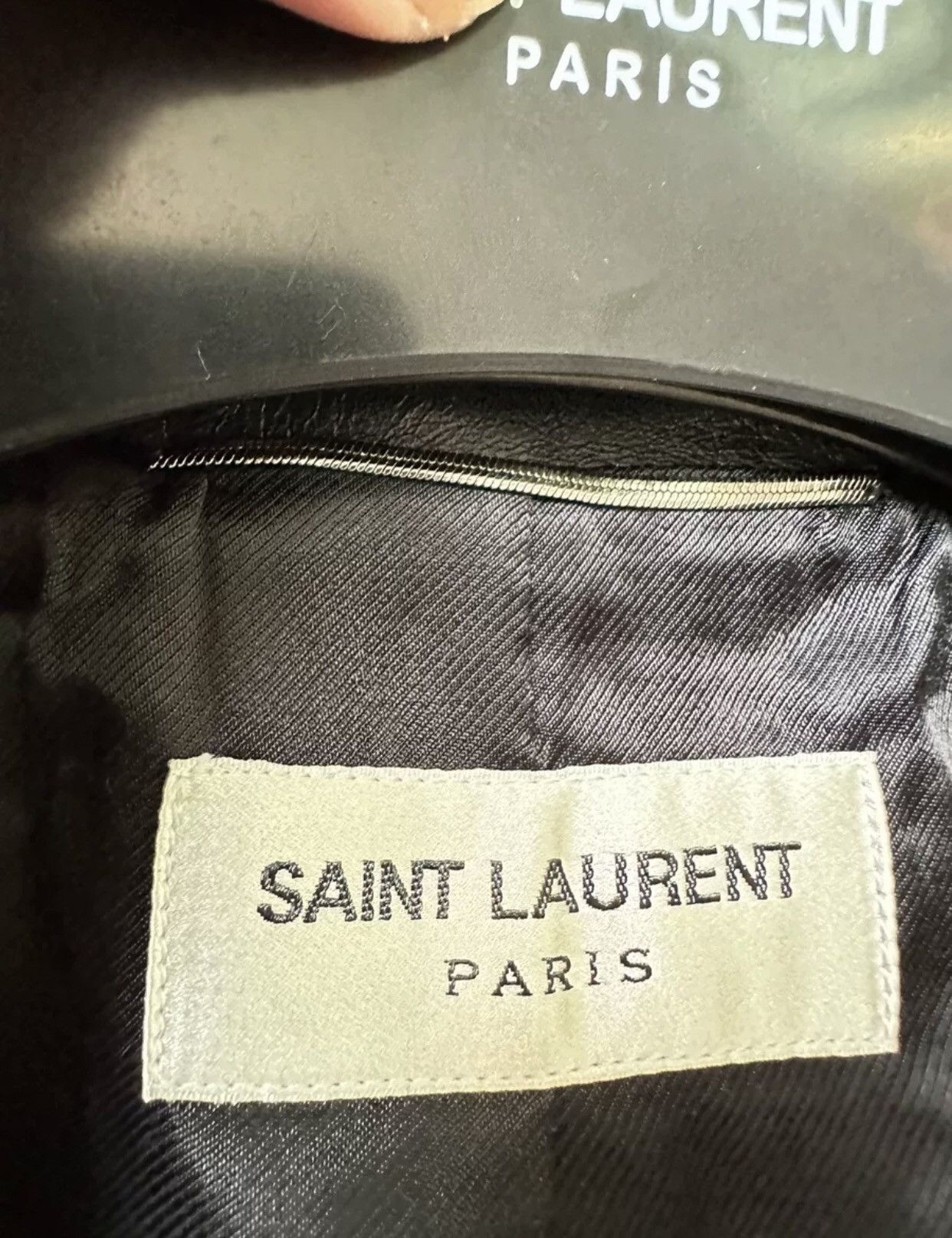 Saint Laurent Paris × Yves Saint Laurent Saint Laurent slp black cowhide makes L01 leather jacket Size US S / EU 44-46 / 1 - 3 Thumbnail