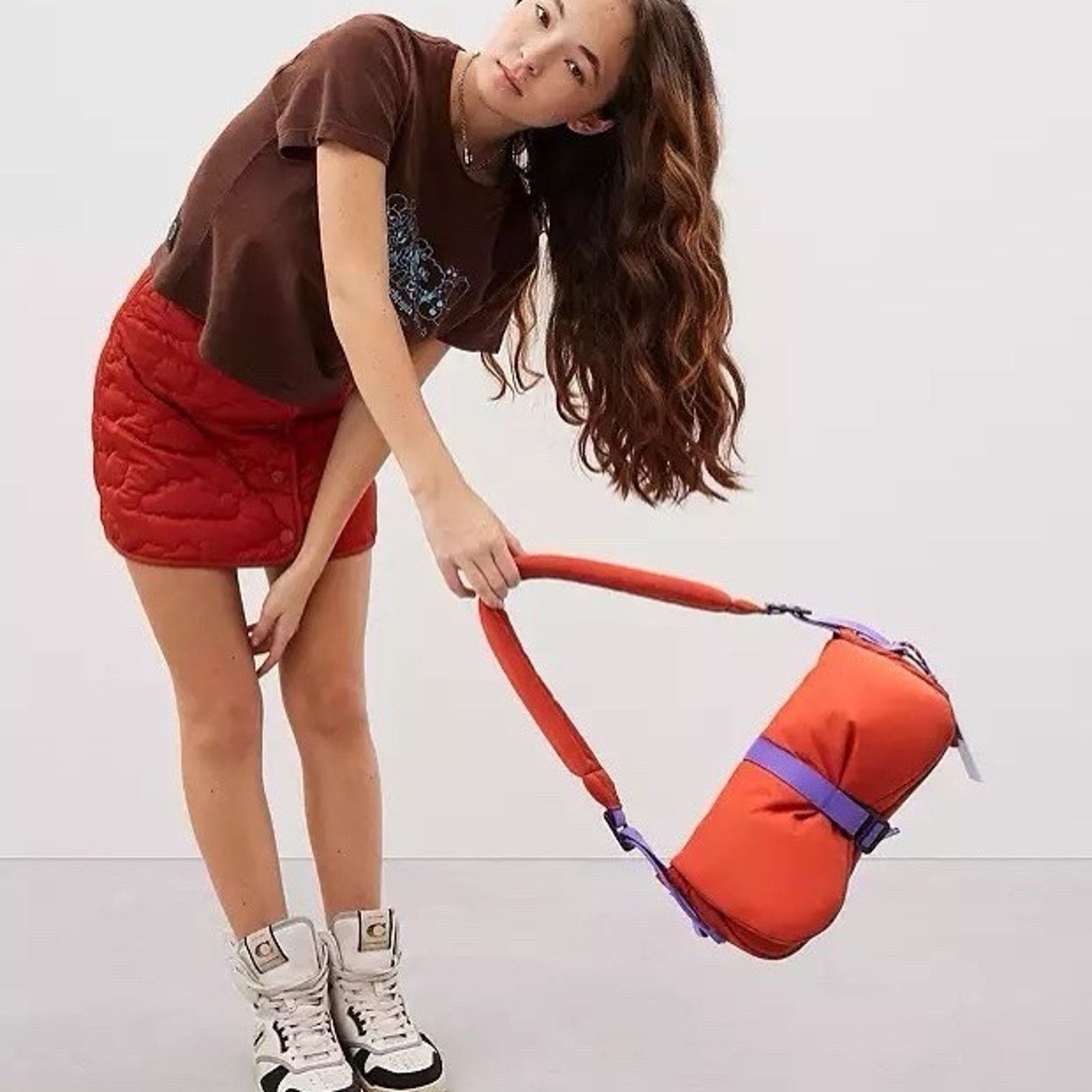 Coach NWT Coach Coachtopia Bag Crossbody Wavy Dinky Orange CQ859 Size ONE SIZE - 11 Thumbnail