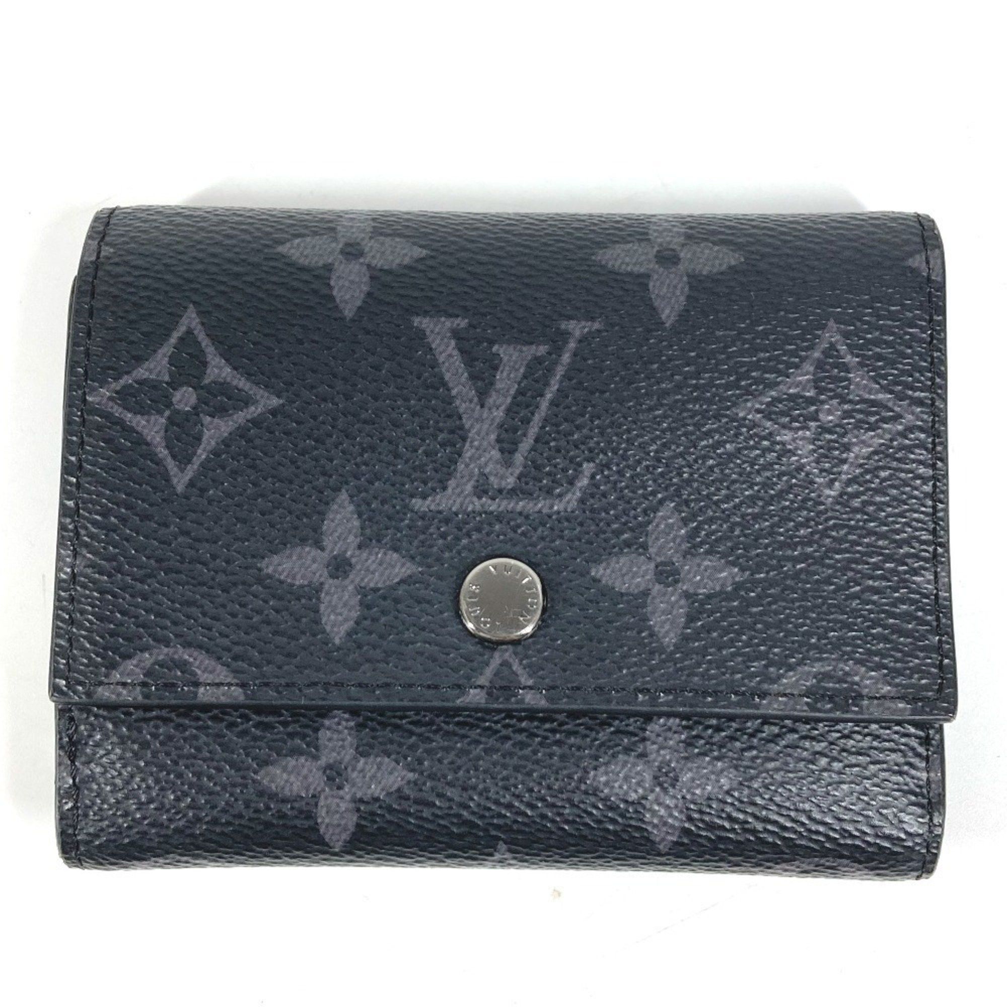 Louis Vuitton LOUIS VUITTON M12598 Monogram Eclipse Victor Wallet, Compact Trifold Canvas, Black, for Men and Women Size ONE SIZE - 1 Thumbnail