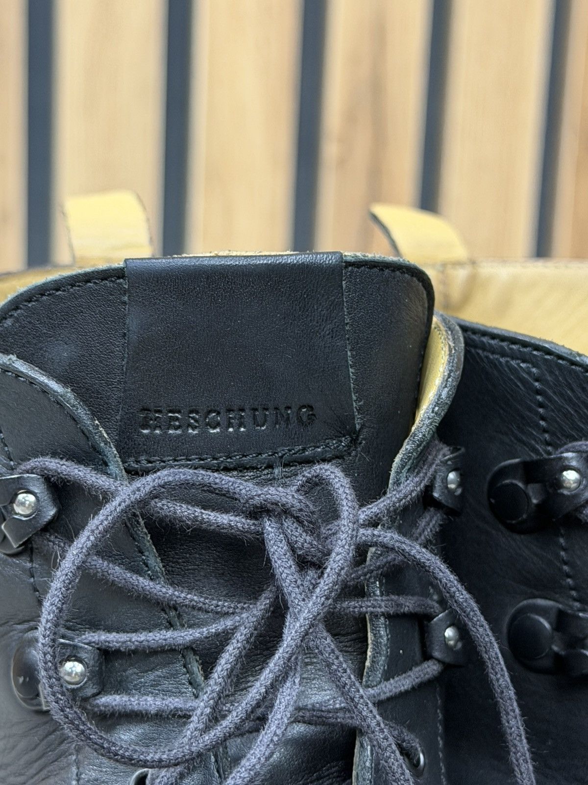 Heschung Heschung Black Leather Cap Toe Lace Up Ankle Boots Size 9 Size US 10 / EU 43 - 22 Thumbnail