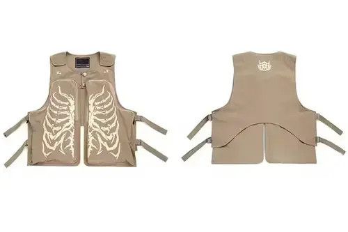 Anime × Aran Isles Knitwear Sweater Punk Rock Evil Skull waistcoat Size US L / EU 52-54 / 3 - 2 Thumbnail