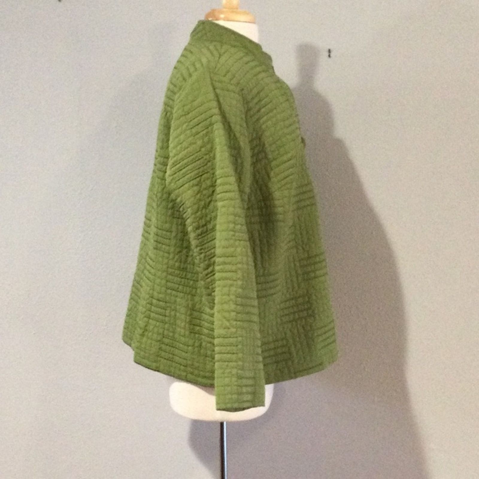 Other Dressbarn Woman Quilted Green Vintage Lined Jacket 14/16W Size XXL / US 16-18 / IT 52-54 - 5 Thumbnail