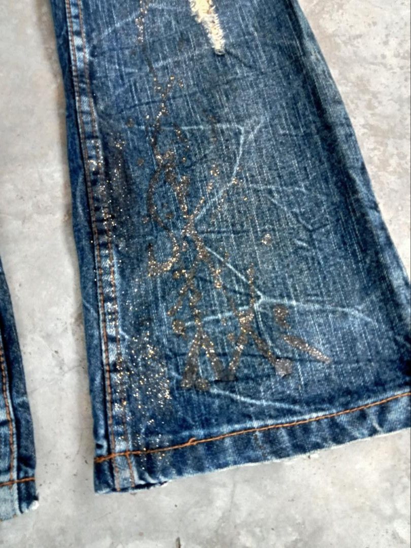 If Six Was Nine 💥FLARE💥K. U. I DISTRESSED DENIM Size US 32 / EU 48 - 9 Thumbnail
