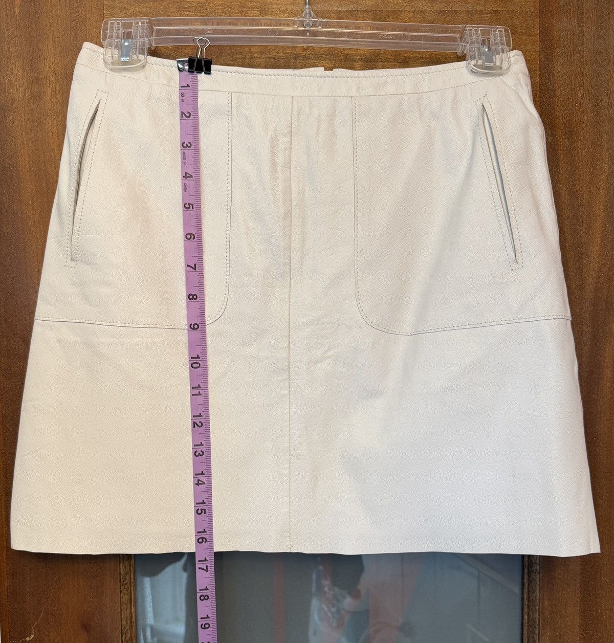 French Connection French Connection Lamb Leather Lined Off White Mini Skirt Size 28" / US 6 / IT 42 - 7 Thumbnail