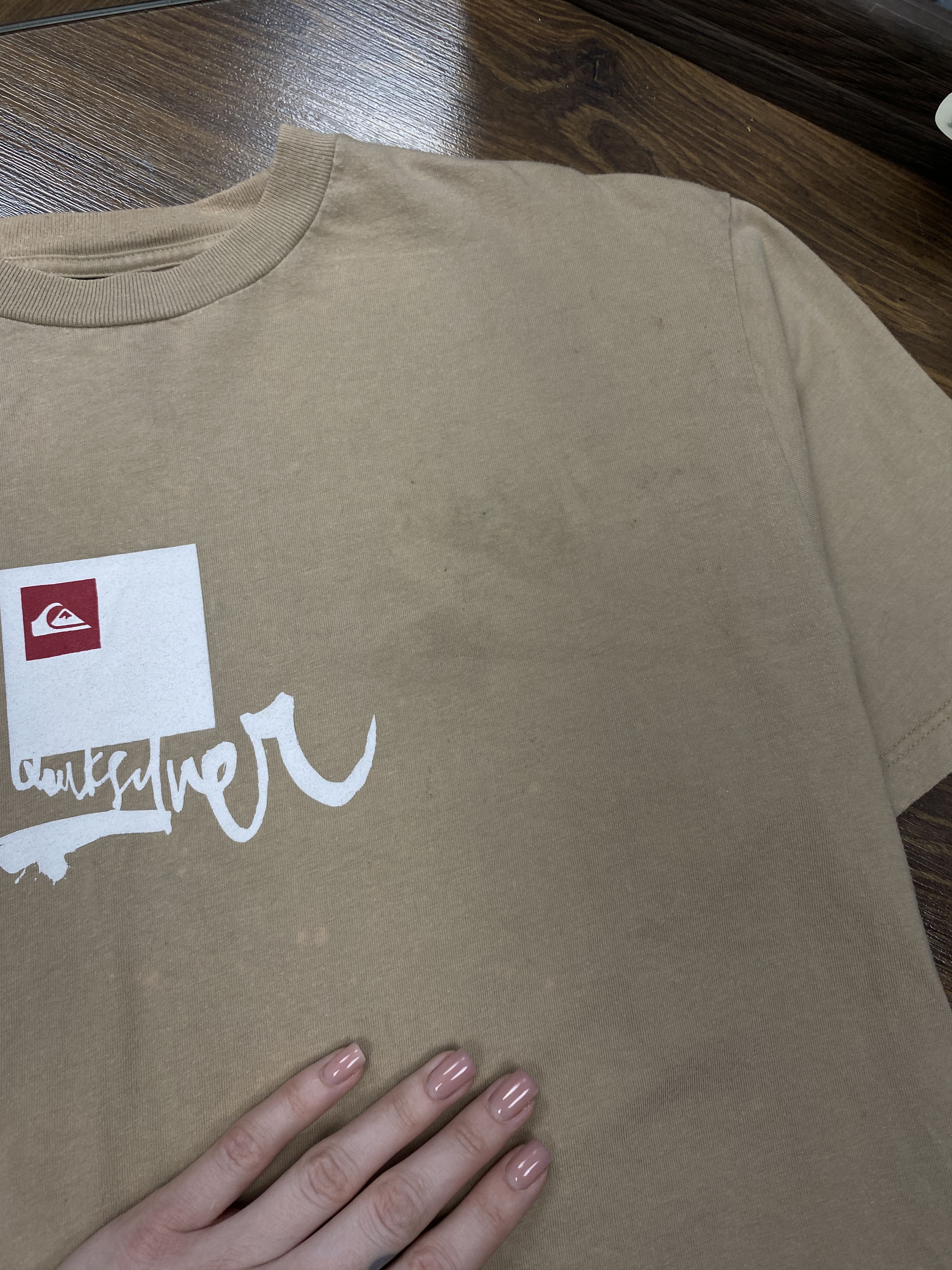 Quiksilver × Vintage Quiksilver Vintage Mens Center Logo T-Shirt Size US L / EU 52-54 / 3 - 5 Thumbnail