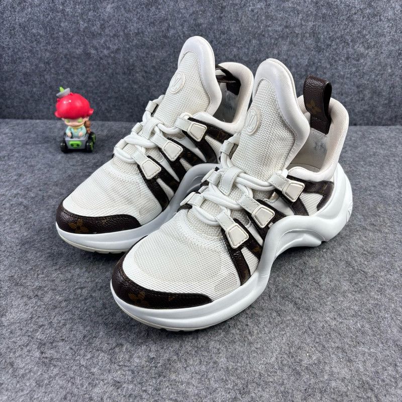 Louis Vuitton Louis Vuitton Thick-Soled High-Top Sneakers 0079 Size US 5.5 / EU 38 - 1 Thumbnail