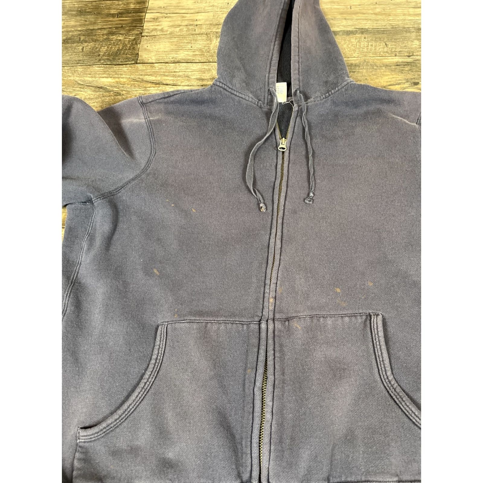 Vintage VINTAGE Old Navy Hoodie Mens XL Navy Blue Faded Distressed Full Zip Y2K Size US XL / EU 56 / 4 - 4 Thumbnail