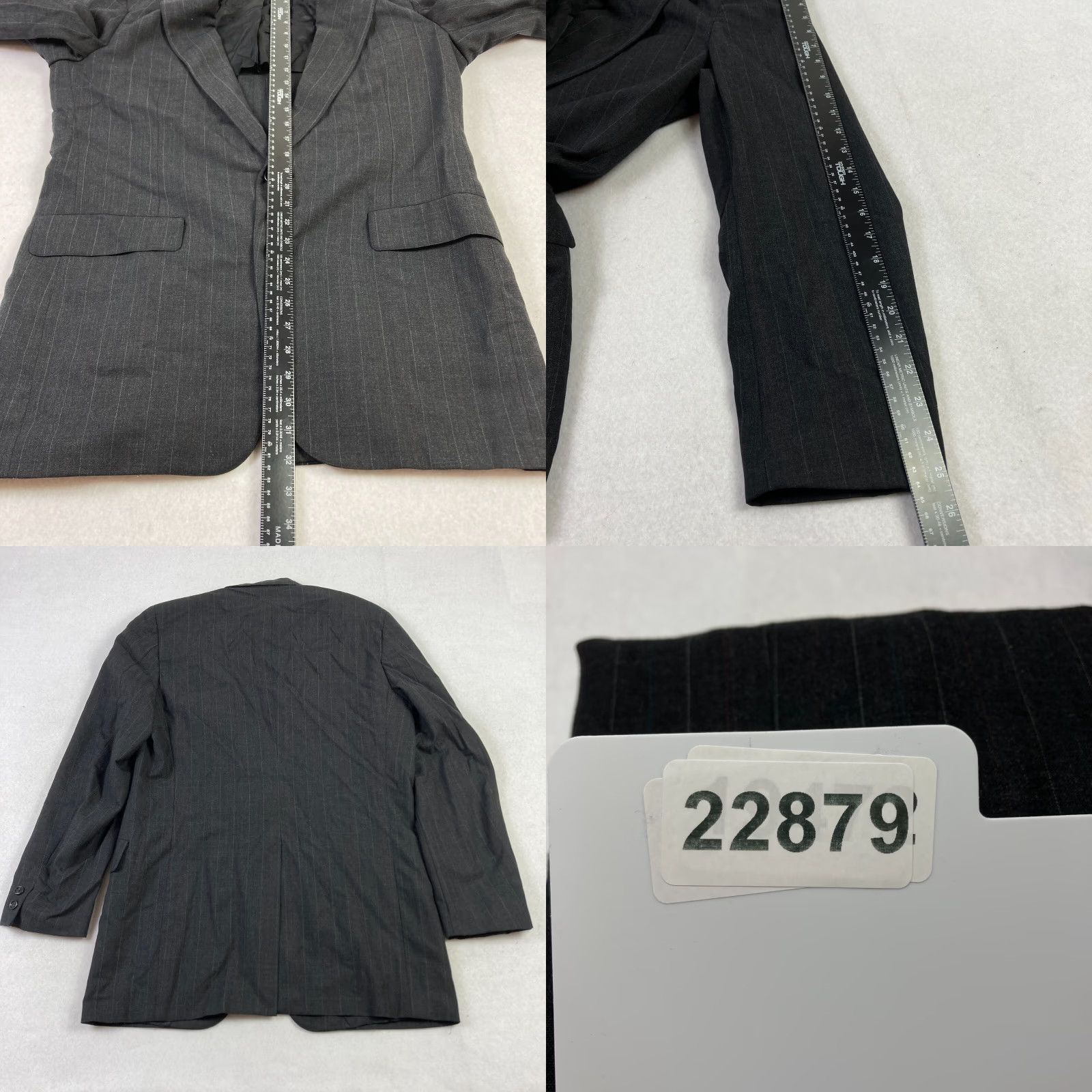 Brooks Brothers Brooks Brothers Brooksgate Blazer Mens 44 Black Wool Striped Union Made Blazer Size 44R - 9 Thumbnail