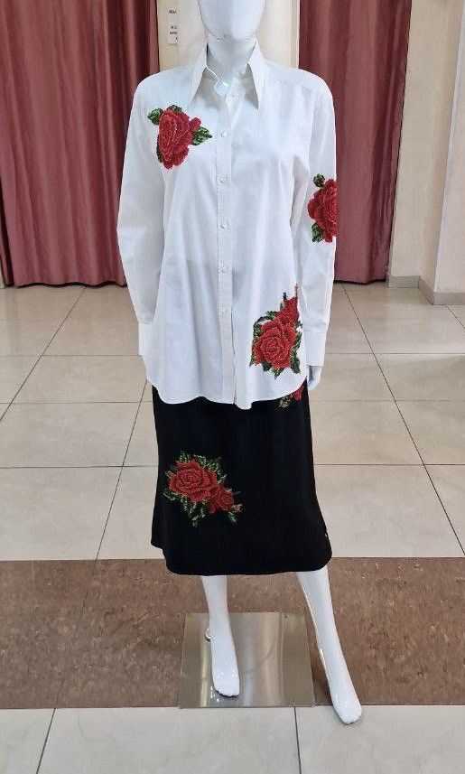 Dolce & Gabbana Dolce & Gabbana Floral Embroidered Silk Blend Women's Shirt Size S / US 4 / IT 40 - 4 Thumbnail