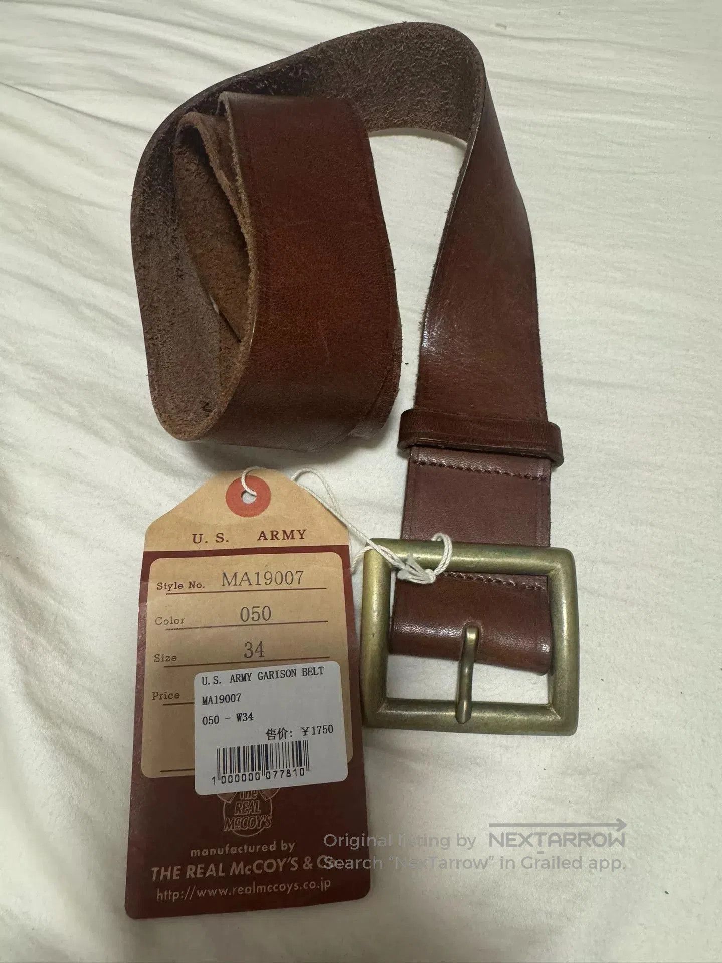 The Real McCoy's Real McCoy’s U.S. Army Garrison Belt. Size ONE SIZE - 1 Thumbnail