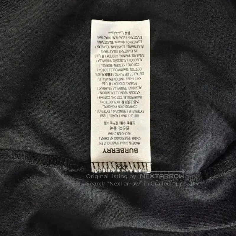 Burberry Burberry Black Cotton Women's T-Shirt. Size L / US 10 / IT 46 - 5 Thumbnail