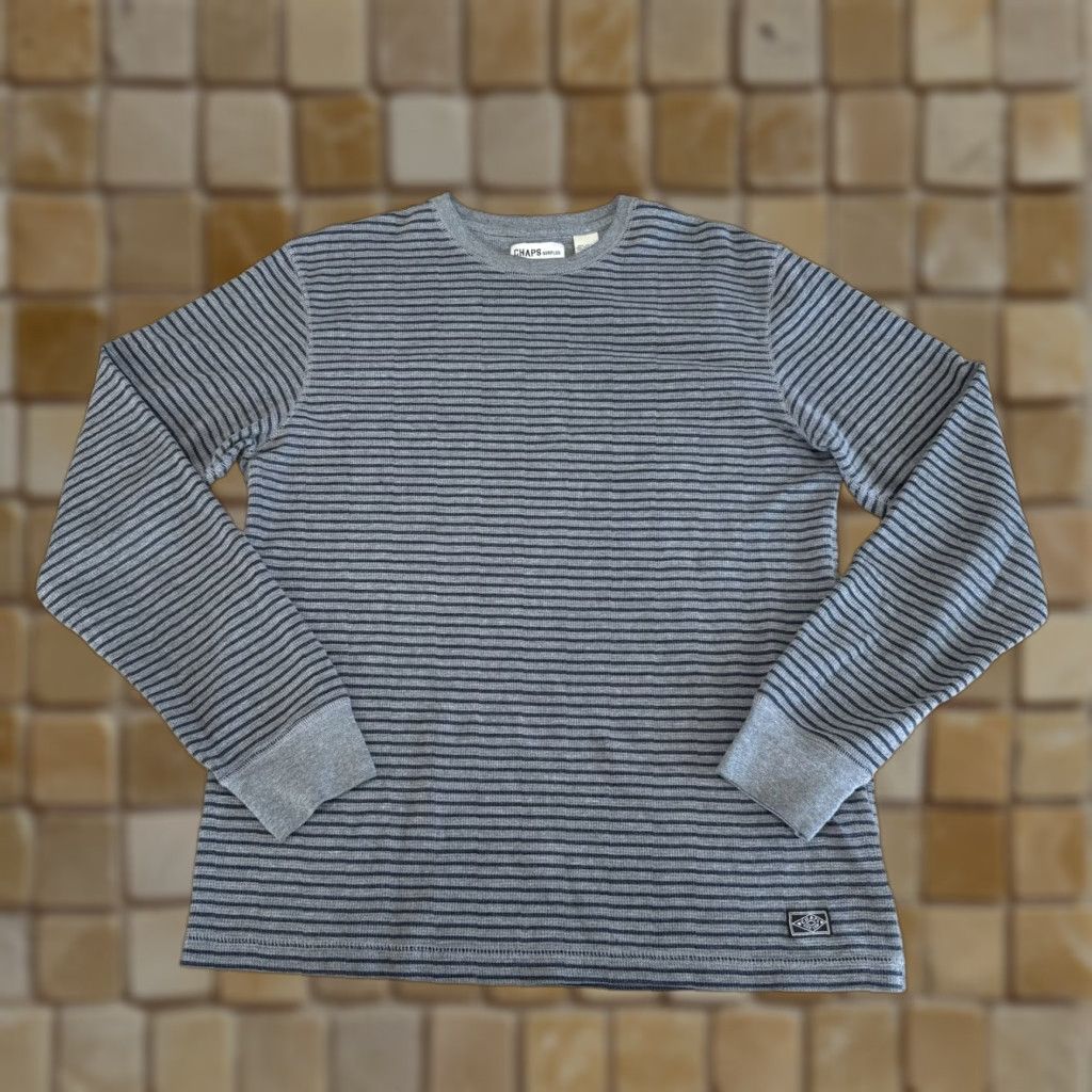 Chaps CHAPS Striped Long Sleeve Button-Up Shirt Blue Gray Men’s Size L Size US L / EU 52-54 / 3 - 1 Thumbnail