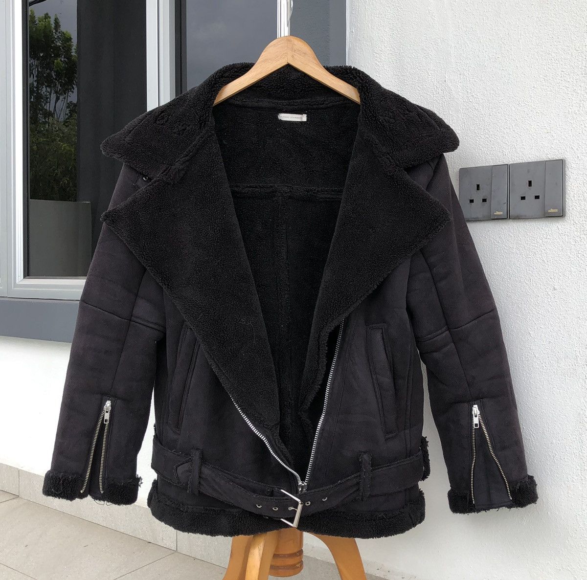Japanese Brand Browny Standard Suede Shearling Biker Belted Zipper Jacket Size US M / EU 48-50 / 2 - 3 Thumbnail
