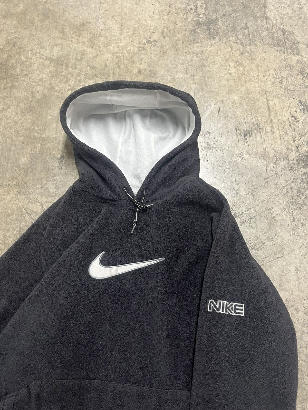 Nike × Vintage Nike y2k big swoosh center swoosh fleece hype rare fall boxy Size US M / EU 48-50 / 2 - 5 Thumbnail