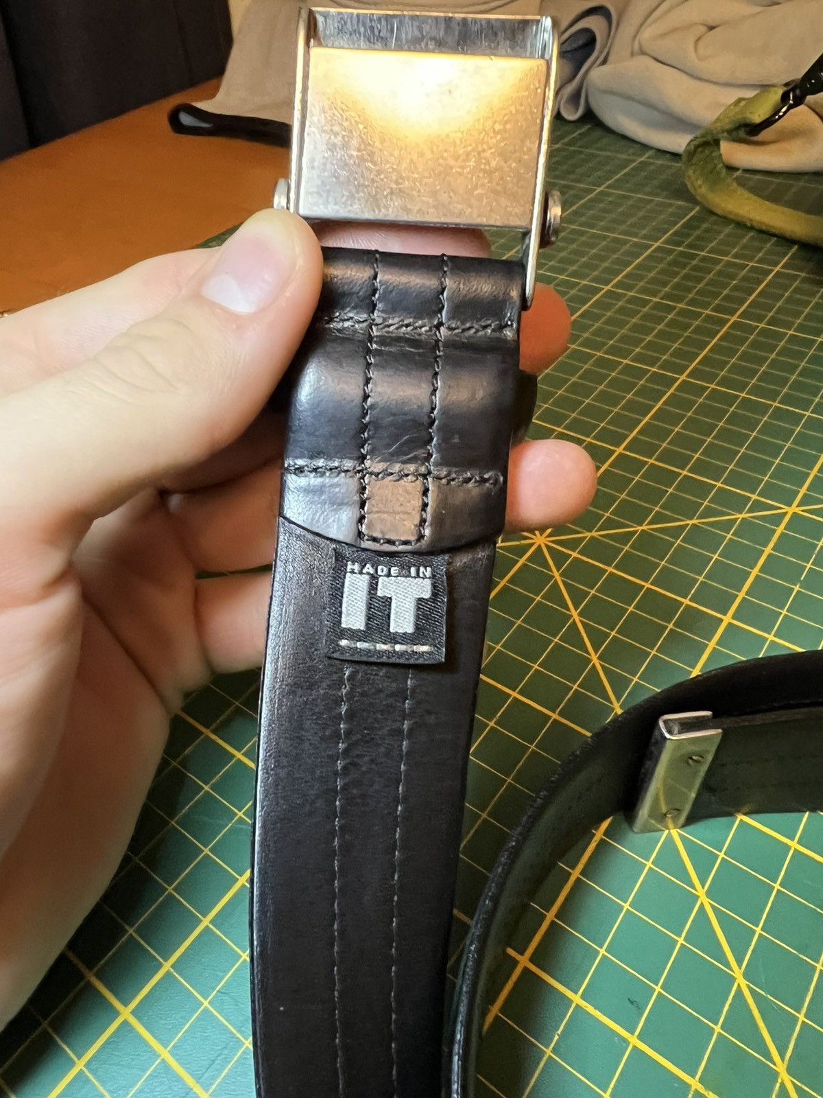 Versace Jeans Couture Vintage Versace Jeans Couture fully adjustable leather belt Size ONE SIZE - 3 Thumbnail